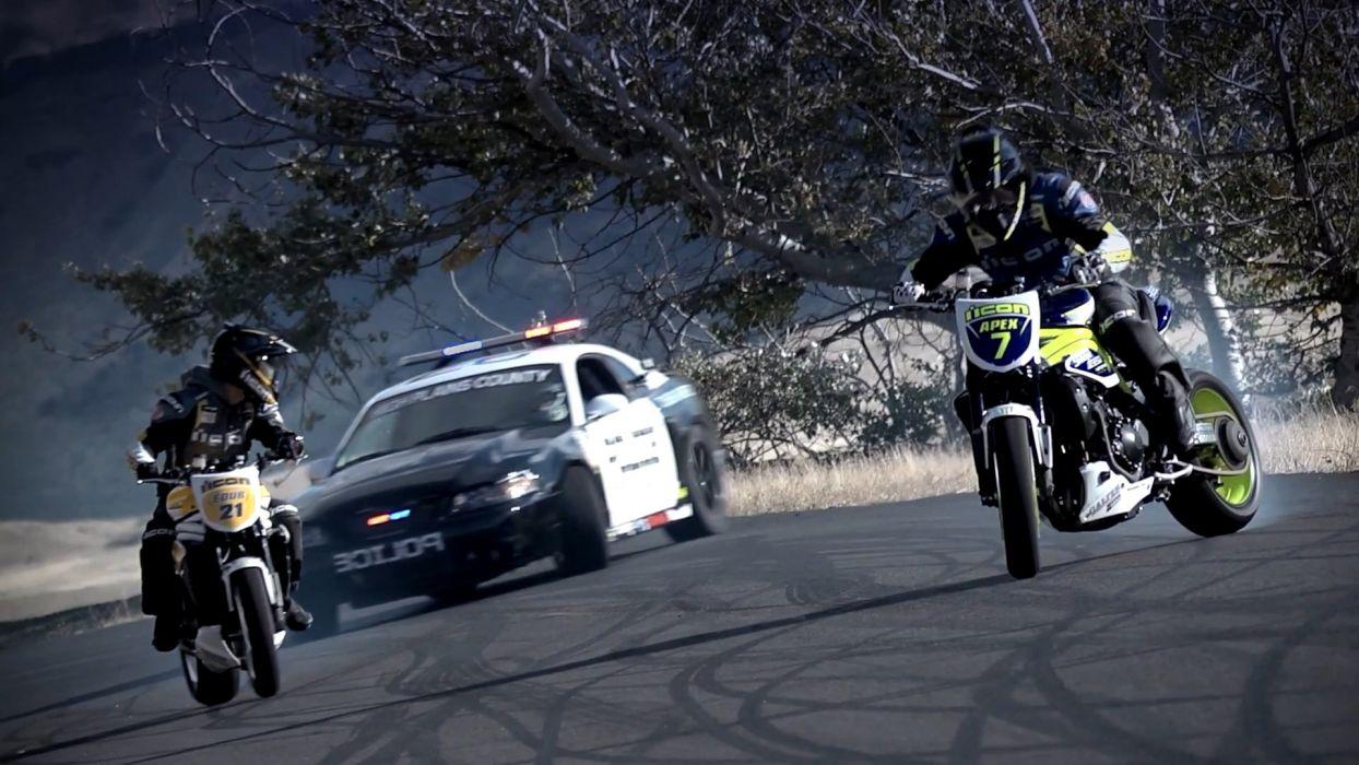1244x700 Cobra Vs Bikes Drift Desktop wallpaperx1080