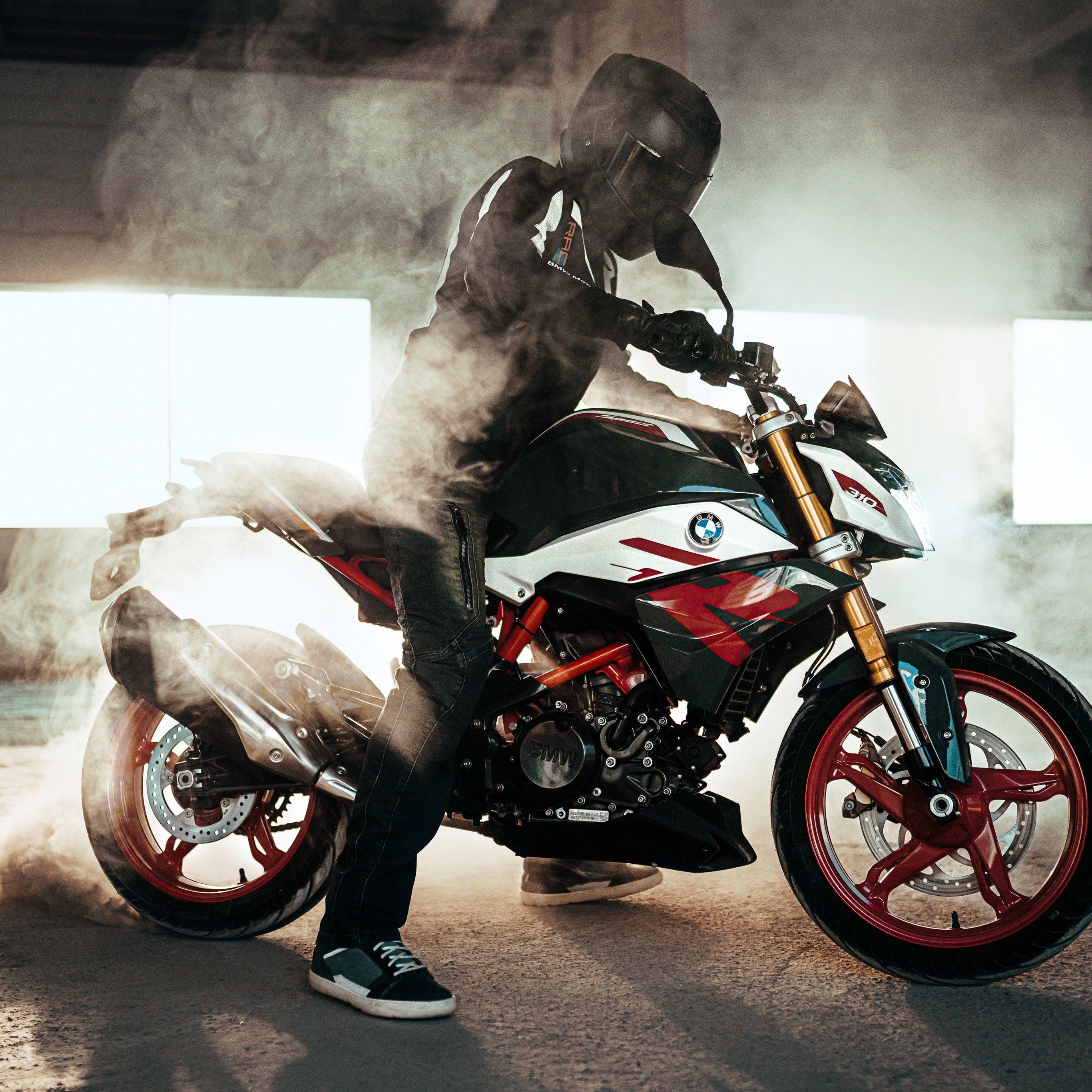 2732x2732 BMW G310R 4K Wallpaper, Biker, Drift, Bikes