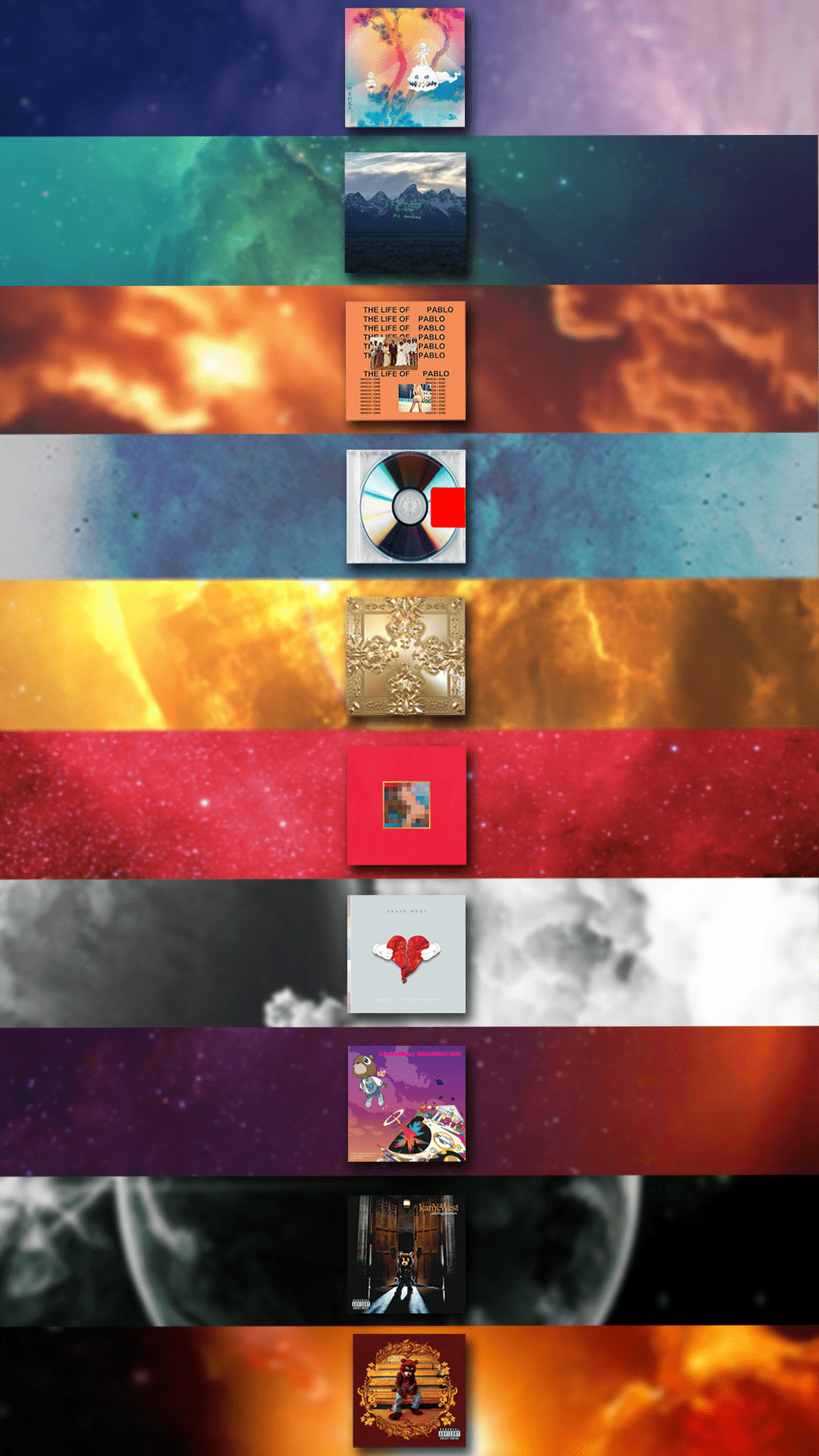 1080x1920 Kanye West Albums iPhone Wallpaper As Requested With West Album iPhone Wallpaper & Background Download