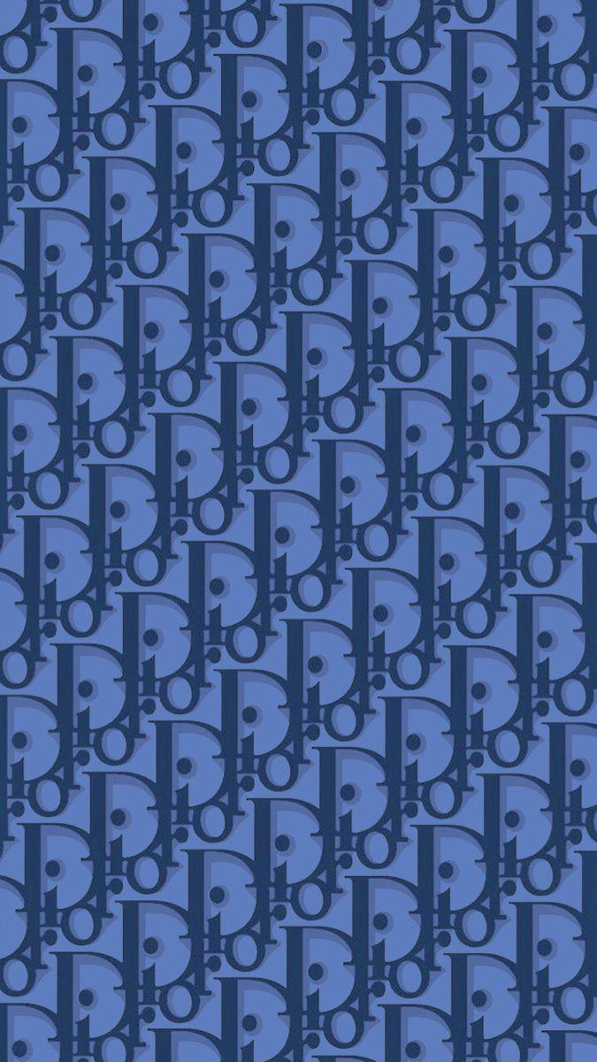 CHRISTIAN DIOR Cotton Oblique Scarf Blue 1253714