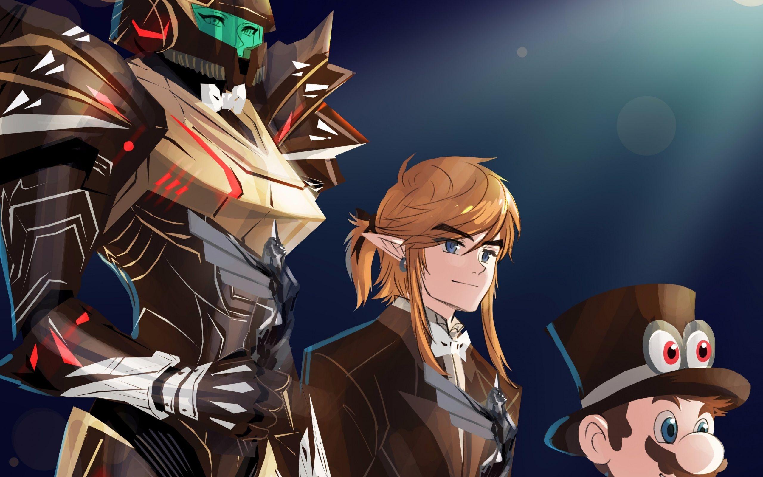 2560x1600 Wallpaper 4k Super Mario Odyssey Samus Aran The Legend Of Zelda Crossover 4k Wallpaper, Artist Wallpaper, Artwork Wallpaper, Hd Wallpaper, Mario Wallpaper, Super Mario Odyssey Wallpaper