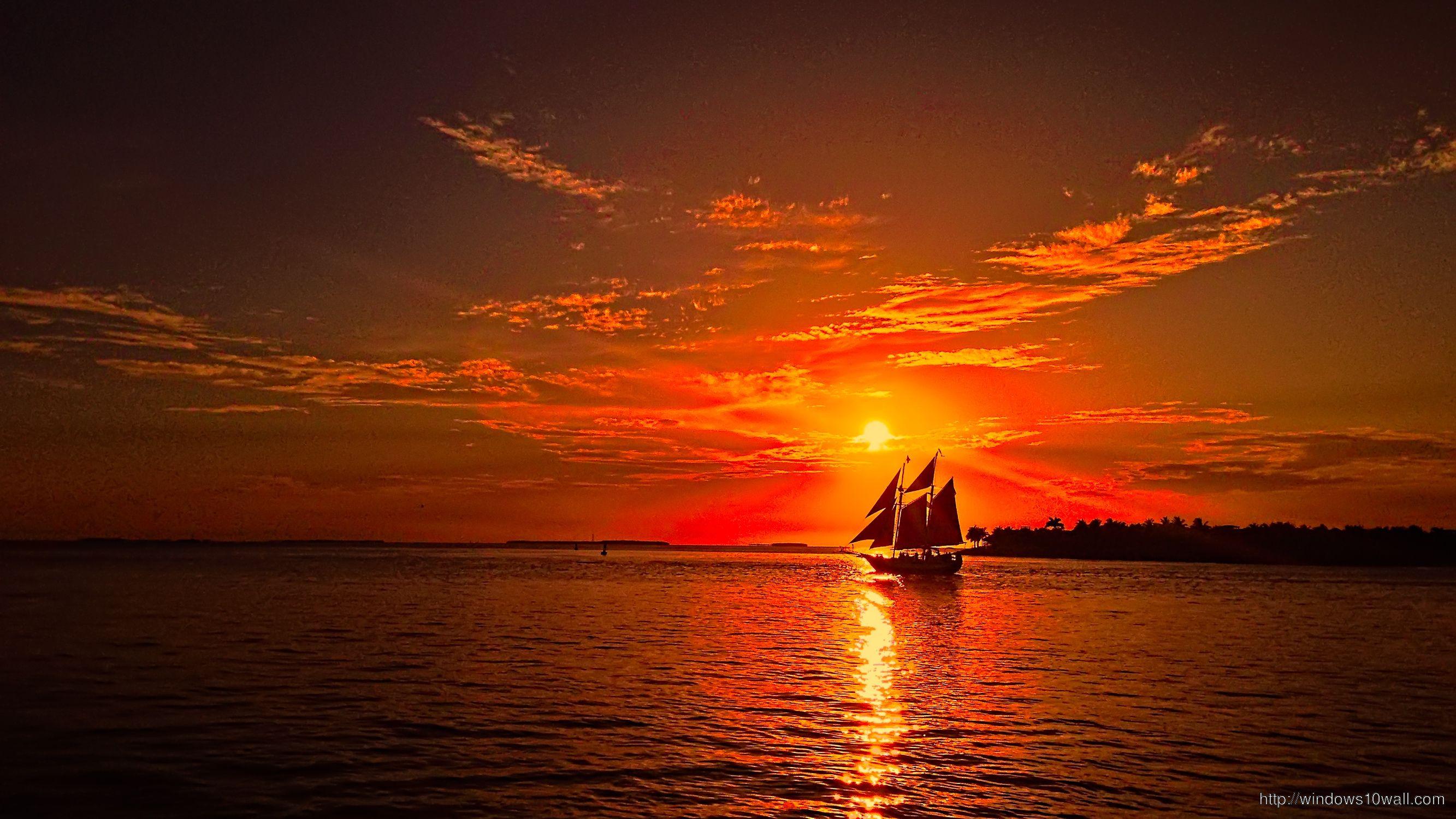 2666x1500 Florida Beach Sunset Wallpaper .