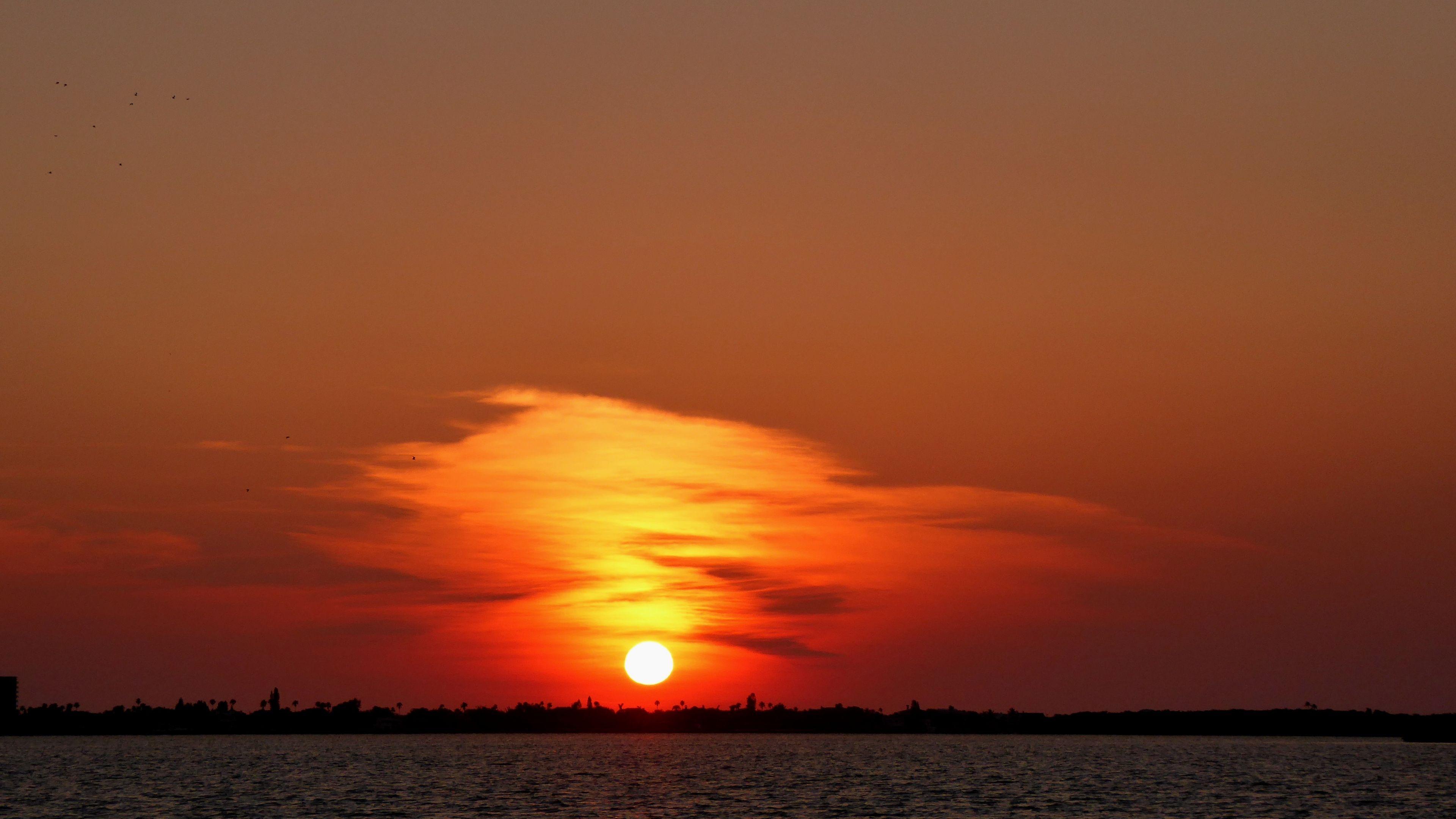 3840x2160 Desktop Wallpaper Florida Beach, Skyline, Sunset, Nature, HD Image, Picture, Background, Naxrro