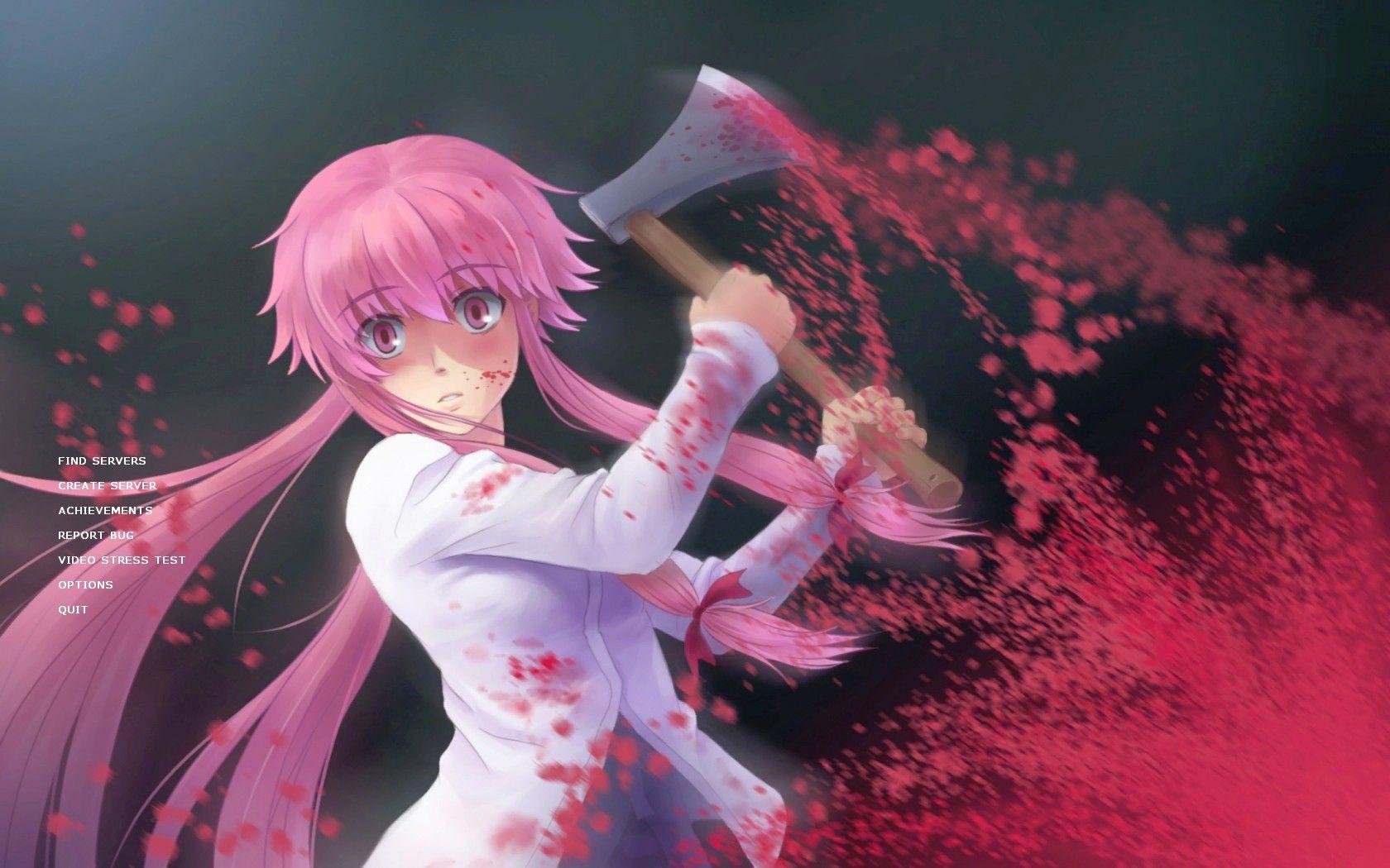 1680x1050 Bloody Anime Girl Wallpaper