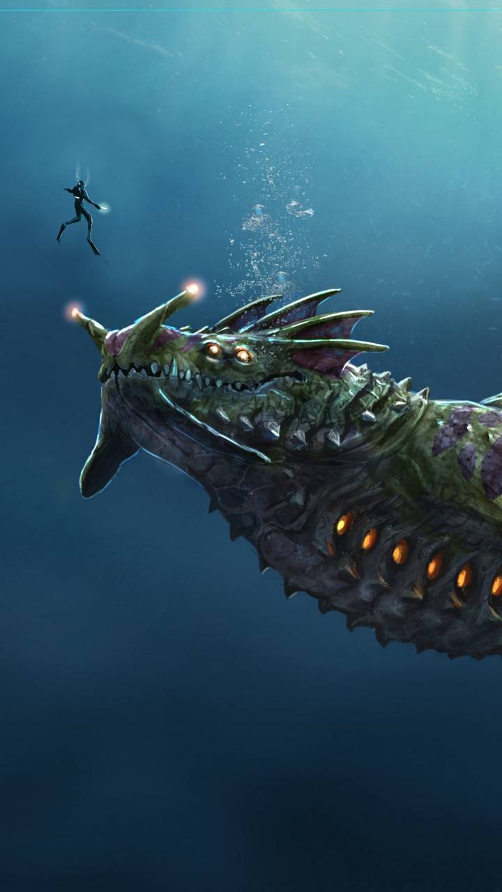 720x1280 Subnautica SeaDragon wallpaper