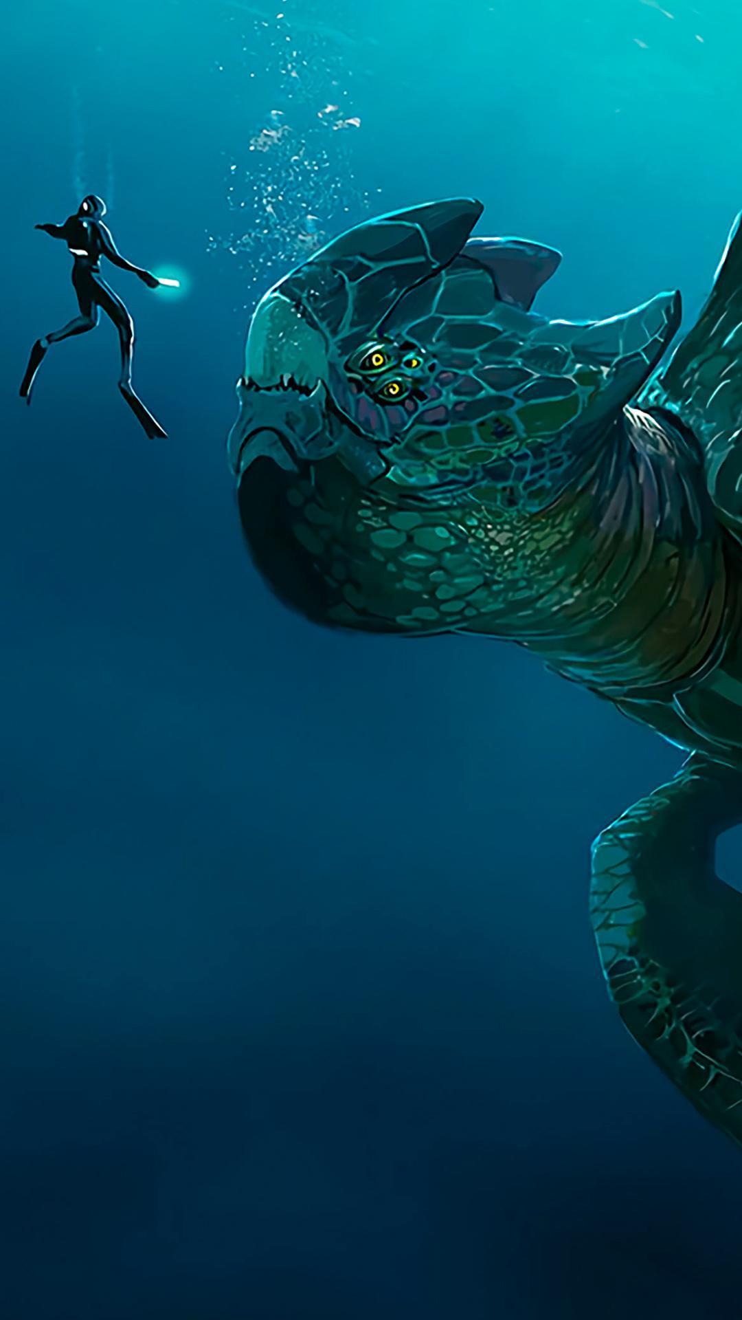 1080x1920 Subnautica Screensaver