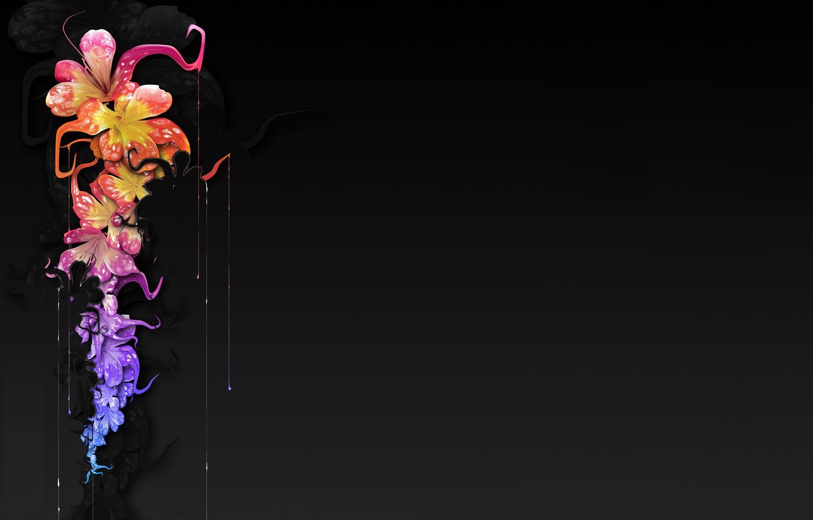 Black Abstract Flower Desktop Wallpapers - Top Free Black Abstract Flower  Desktop Backgrounds - WallpaperAccess