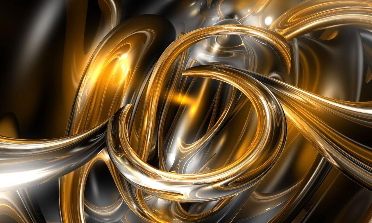 1280x768 Black and Gold Abstract Wallpaper