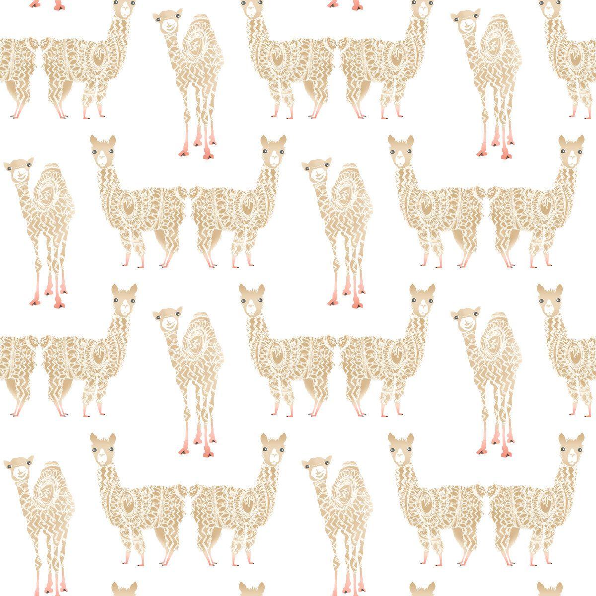 1200x1200 ABMC Alpaca 33' L x 20.5 W Wallpaper Roll