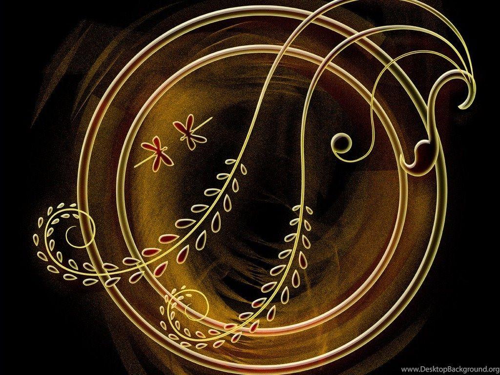 1024x768 Black And Gold Abstract Wallpaper Desktop Background