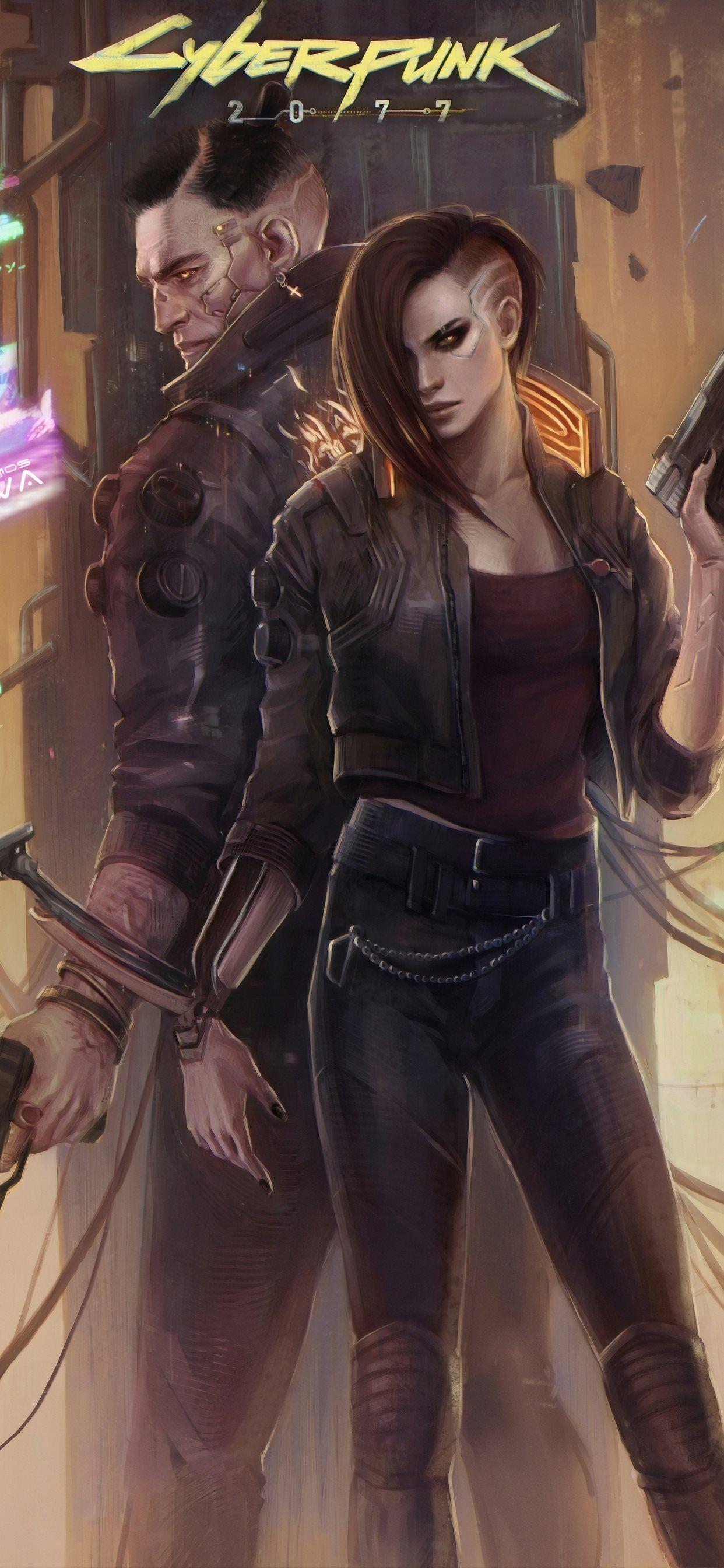 1242x2688 cyberpunk 2077 game 2019 4k iPhone X Wallpaper Free Download