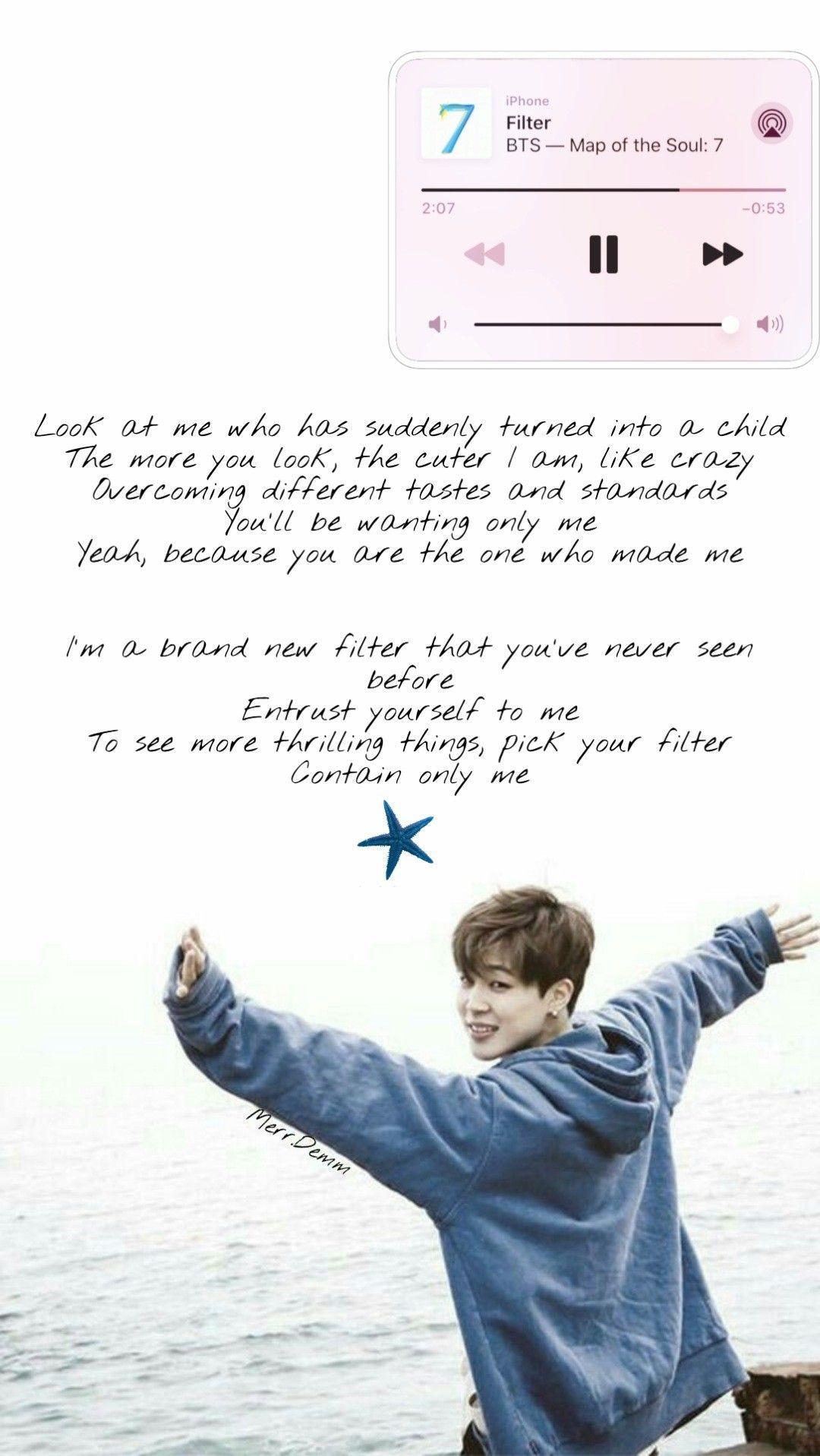 1080x1917 Filter edit by MD!. Bts song lyrics, Bts lyric, Bts playlist