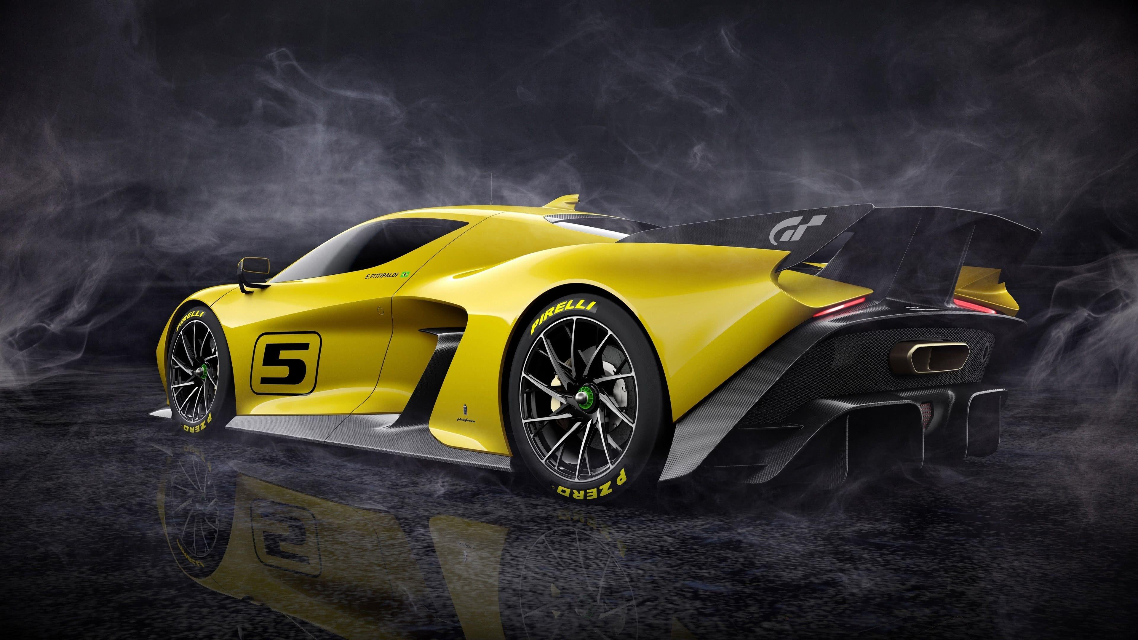 3840x2160 Fittipaldi EF7 Vision Gran Turismo Rear UHD 4K Wallpaper