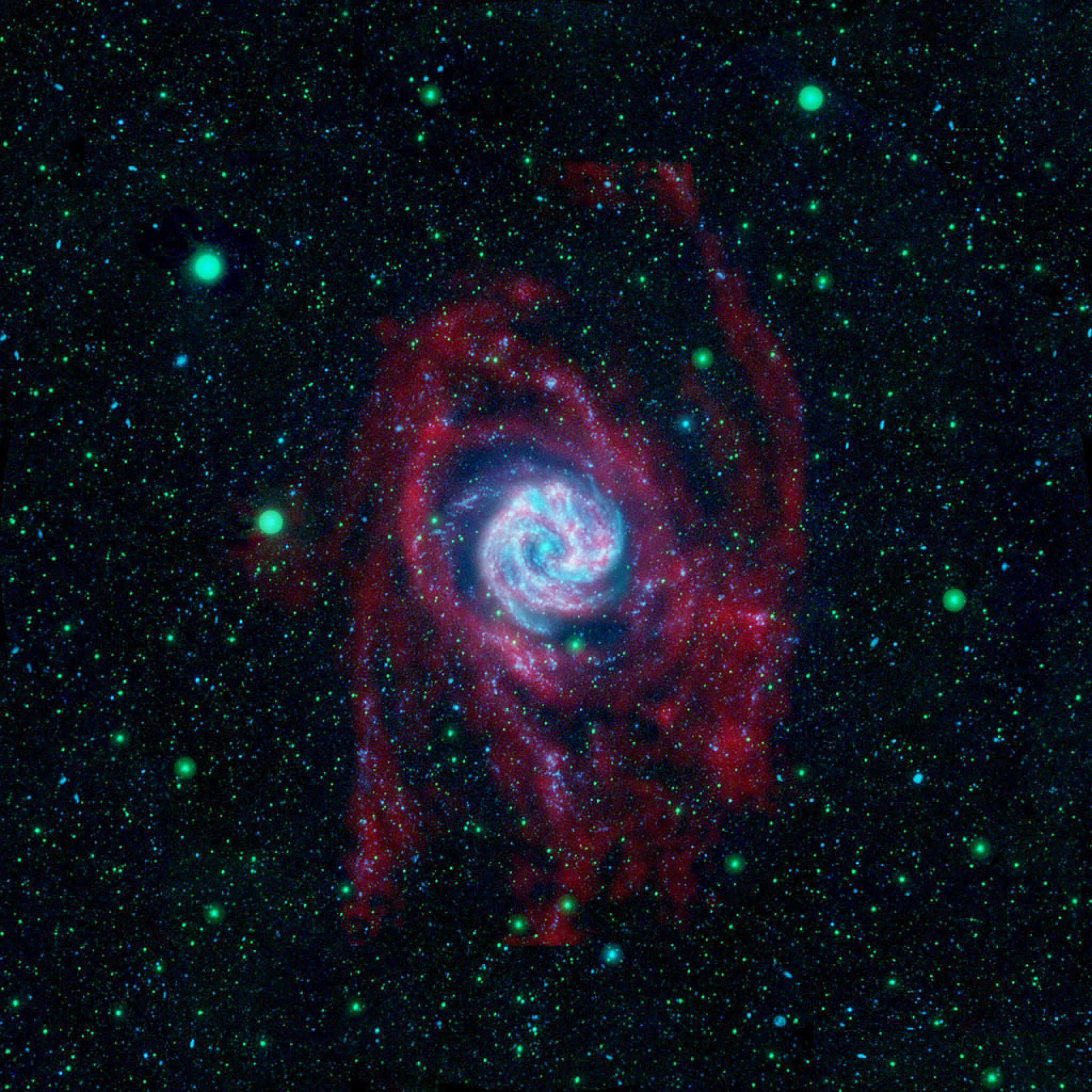 2048x2048 Space Pinwheel Galaxy M83 iPhone HD Wallpaper Free