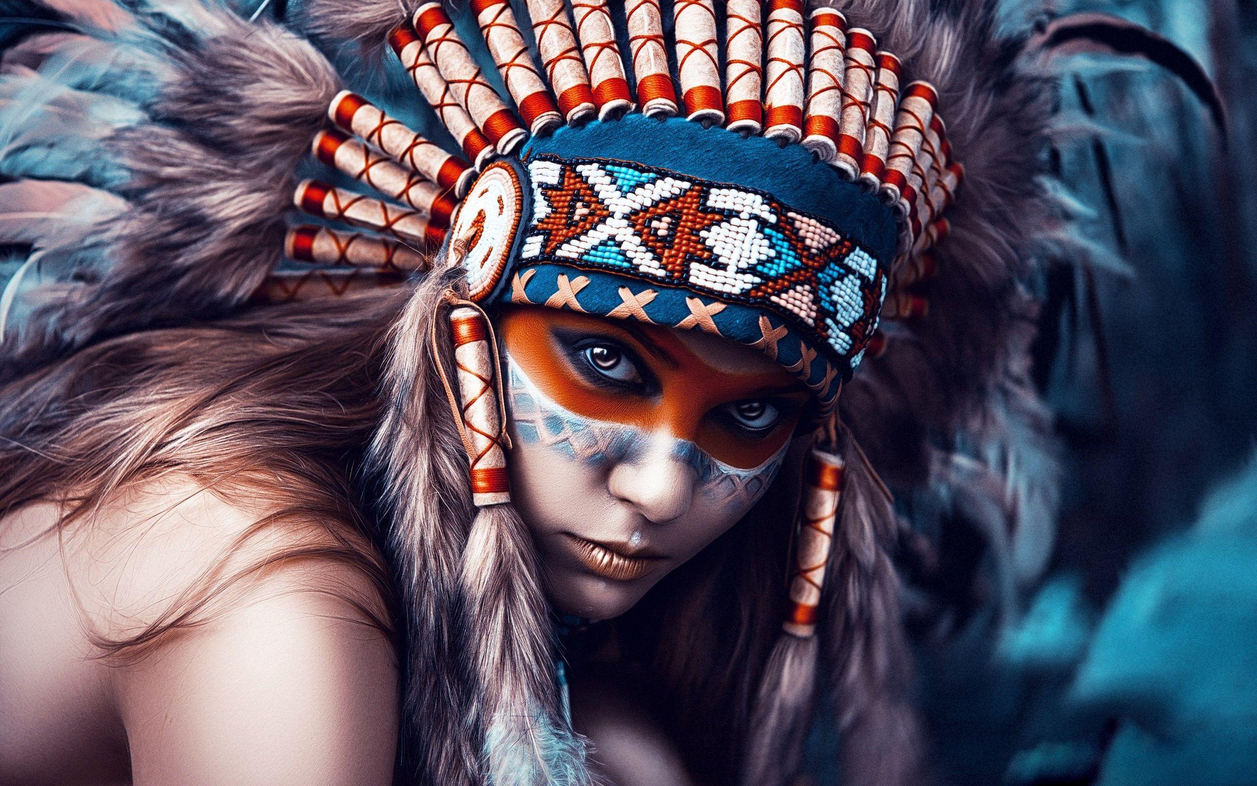 2560x1600 Indianer Mädchen, Kopf Dekoration, Make Up 2560x1600 HD Hintergrundbilder, HD, Bild