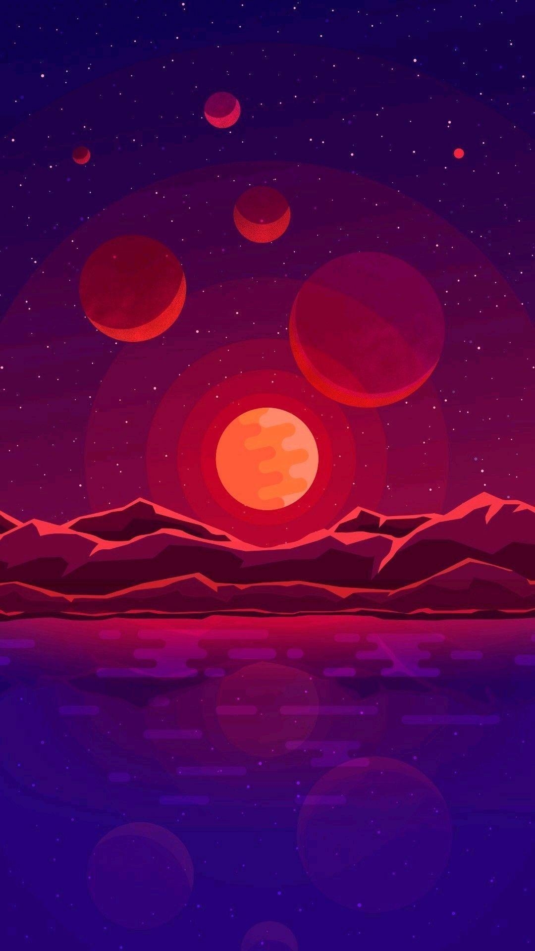 1080x1920 Просто. Art wallpaper, Minimalist wallpaper, Space art