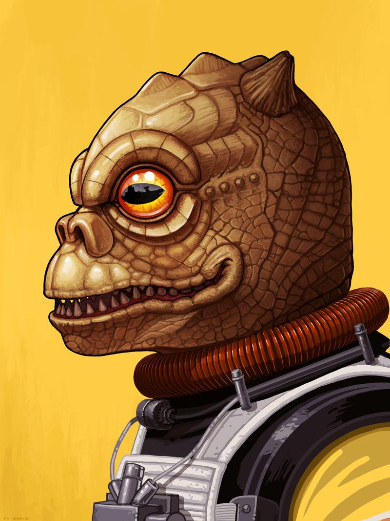 800x1067 Cool Star Wars Art: Grand Moff Tarkin & Bossk by Mike Mitchell. Live for Films