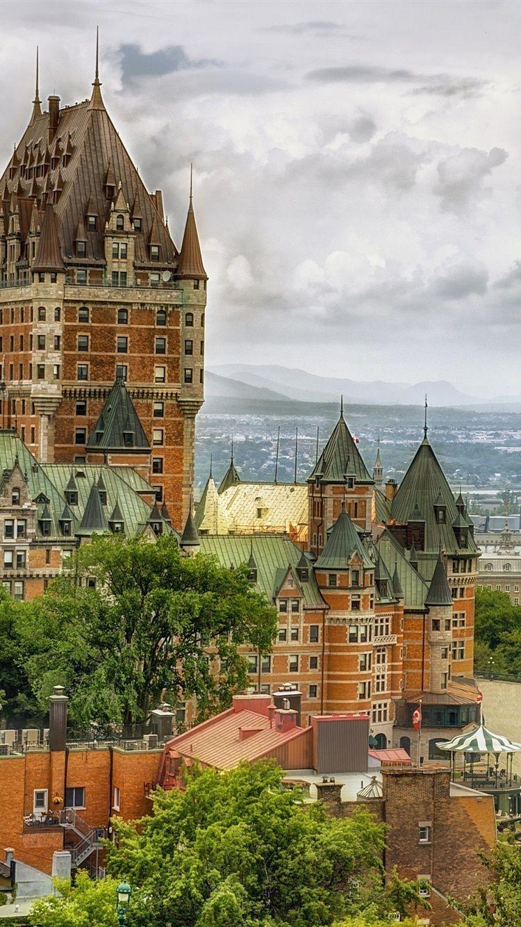 750x1334 iPhone Wallpaper Canada, Quebec, Chateau Frontenac, âteau Frontenac