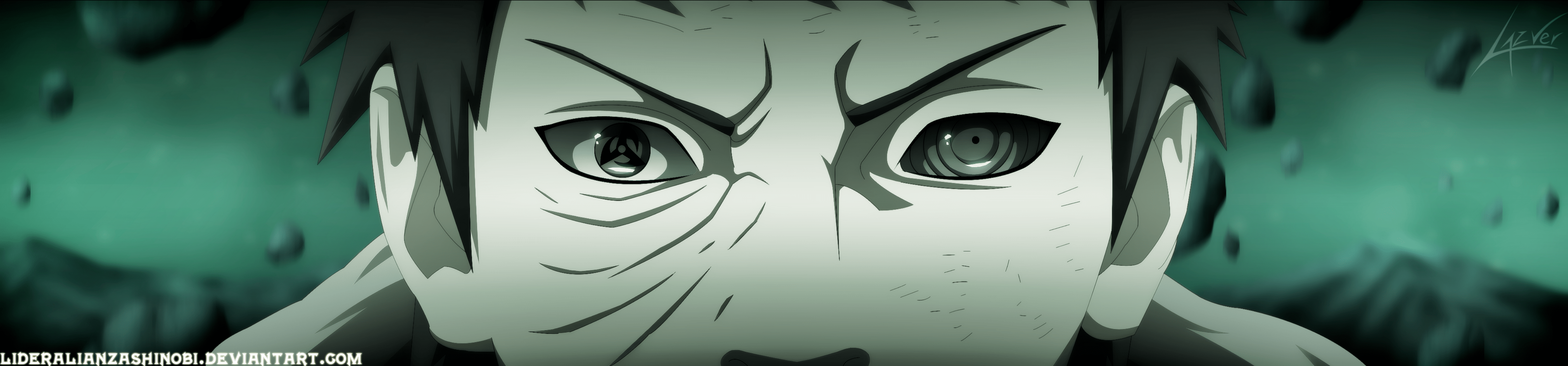 4650x1085 Obito Uchiha, Rinnegan (Naruto), Sharingan (Naruto) wallpaper