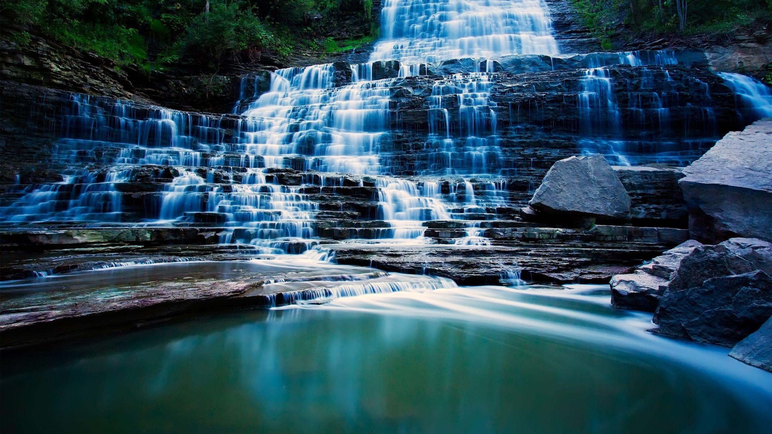 2560x1440 Albion Falls Ontario Canada MacBook Air Wallpaper Download