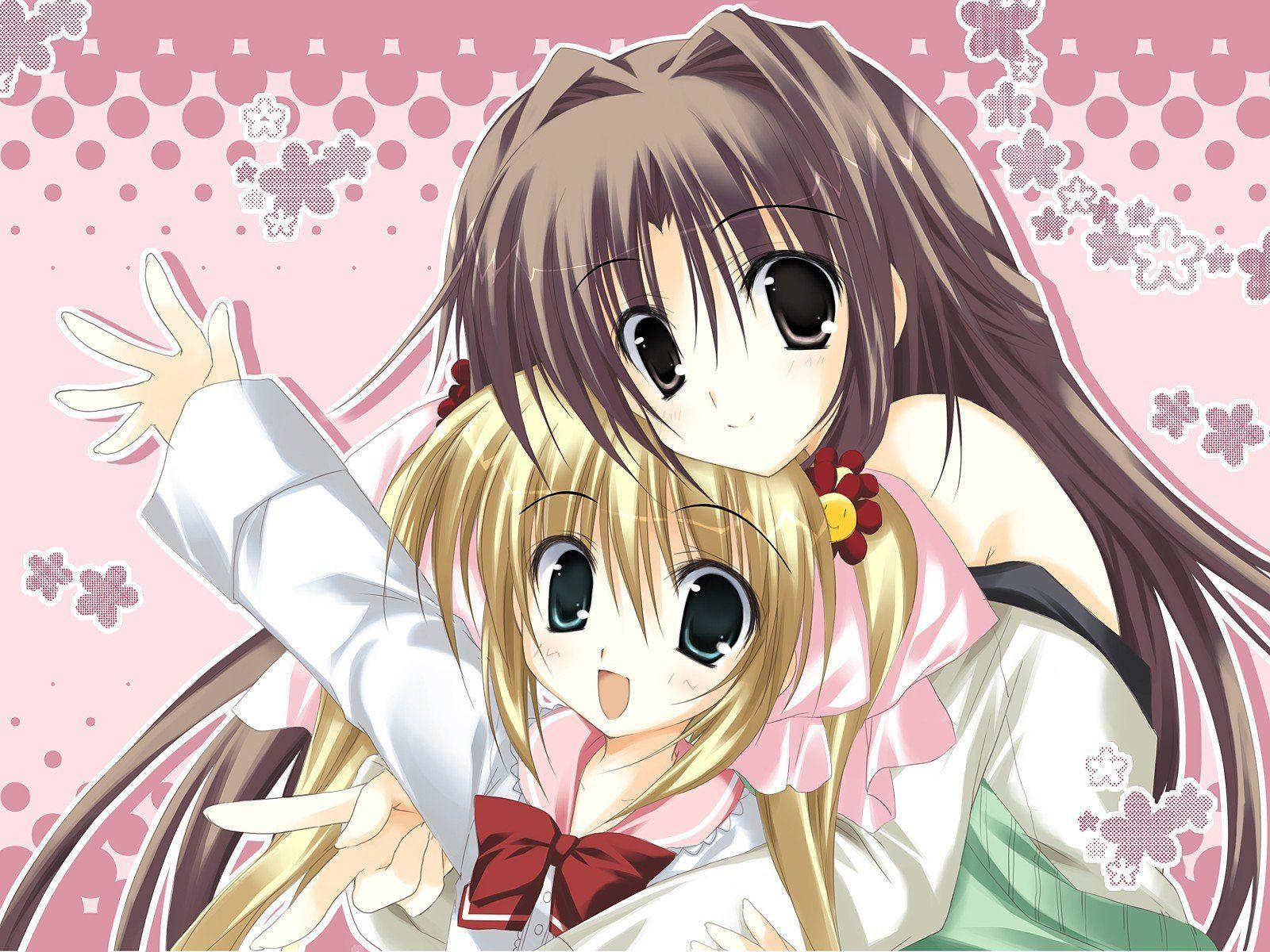 1600x1200 Brunettes Karen green eyes visual novels twintails Sister Princess anime girls Korie Riko (Illustrator) wallpaperx1200