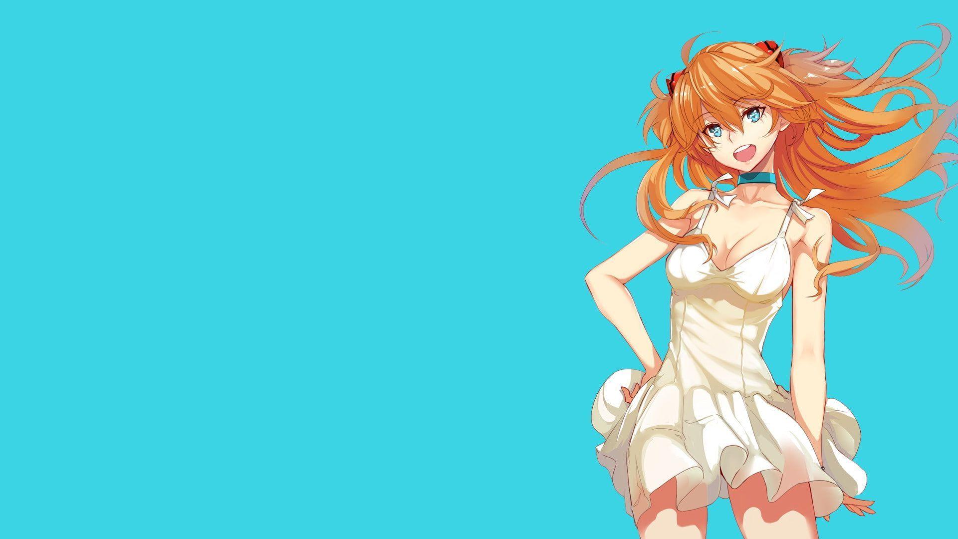 1920x1080 Neon Genesis Evangelion Asuka Langley Soryu Asuka Langley Shikinami simple background anime girls P. Neon genesis evangelion, Character wallpaper, Evangelion