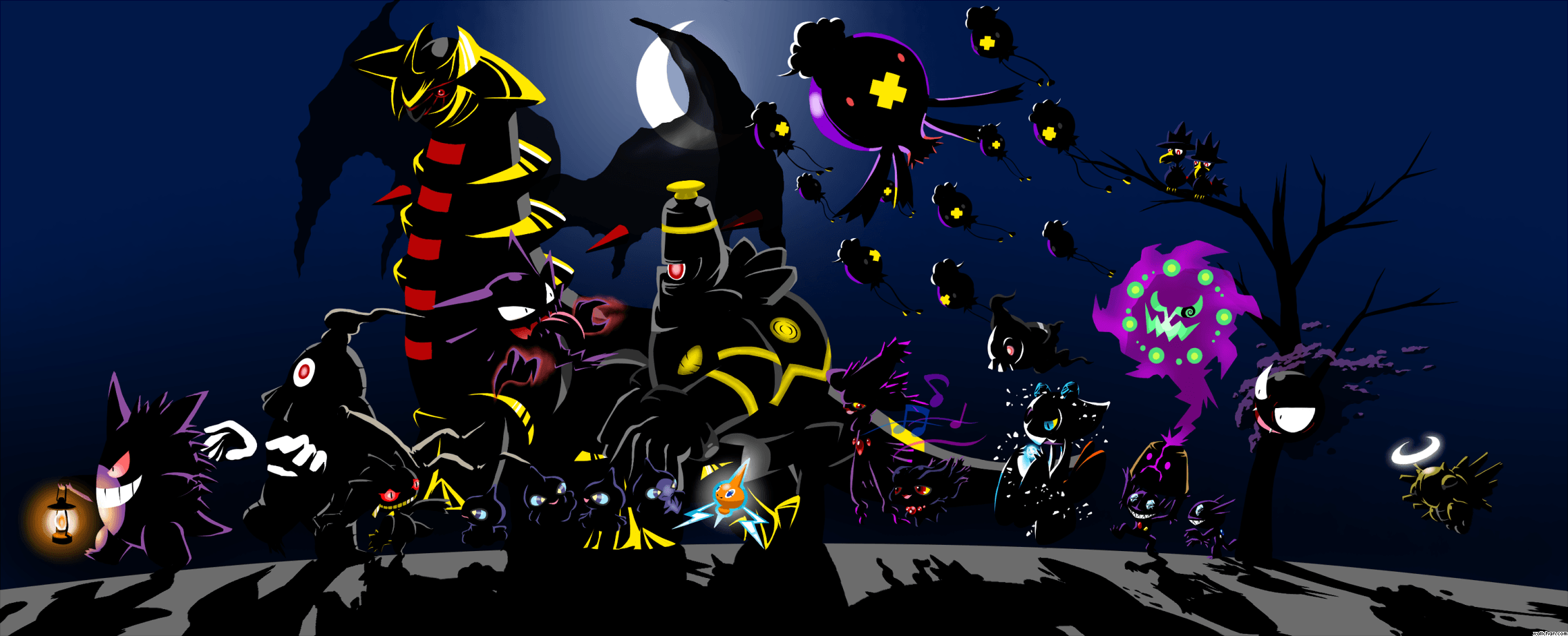 2269x921 Gengar Wallpaper