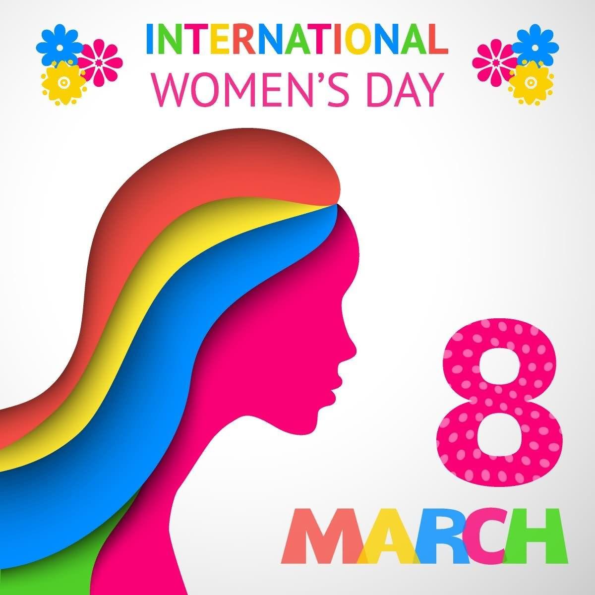 1200x1200 International Women S Day March 8 Colorful Text Picture's Day Image 2019 Download