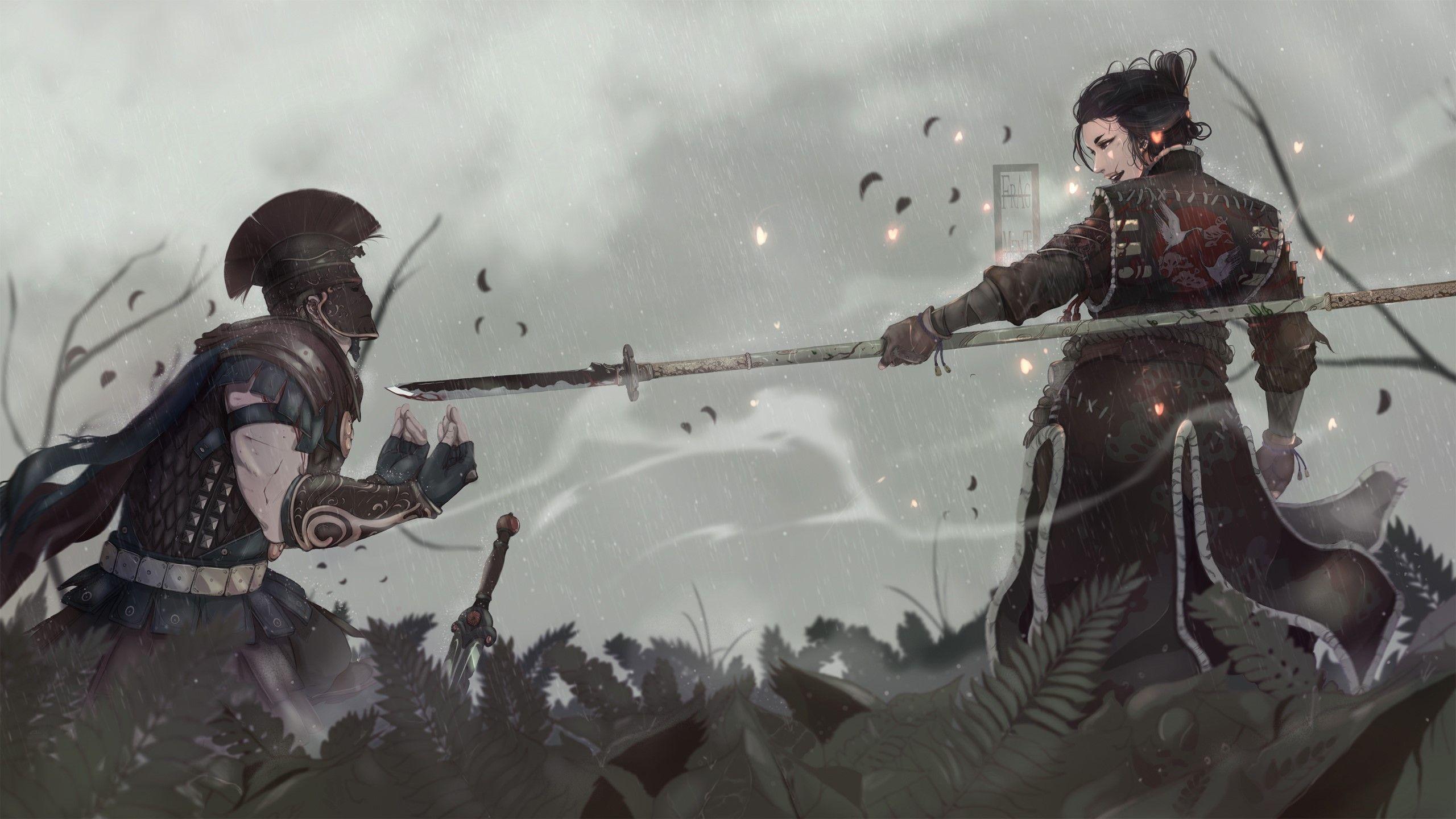 2560x1440 Wallpaper / For Honor, samurai, Centurion, FrAg MenT