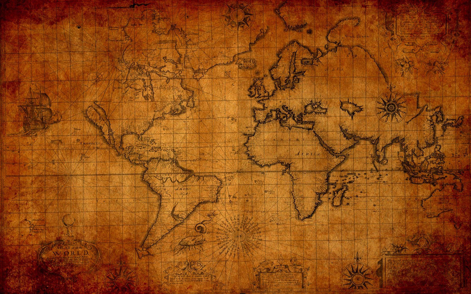1920x1200 World Map Wallpaper HD