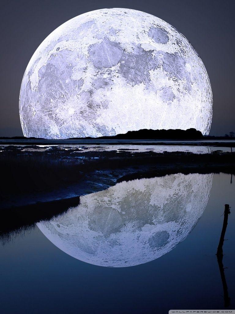 768x1024 Full Moon Reflection Ultra HD Desktop Background Wallpaper for 4K UHD TV : Widescreen & UltraWide Desktop & Laptop : Tablet