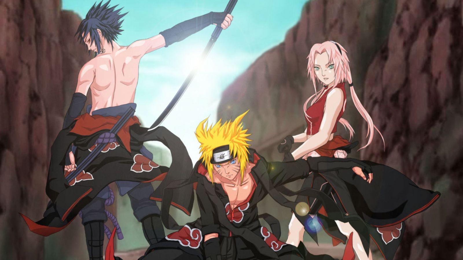 1600x900 Desktop Wallpaper Naruto Uzumaki, Sakura Haruno, Sasuke Uchiha, Naruto, Anime, HD Image, Picture, Background, 1lhzos
