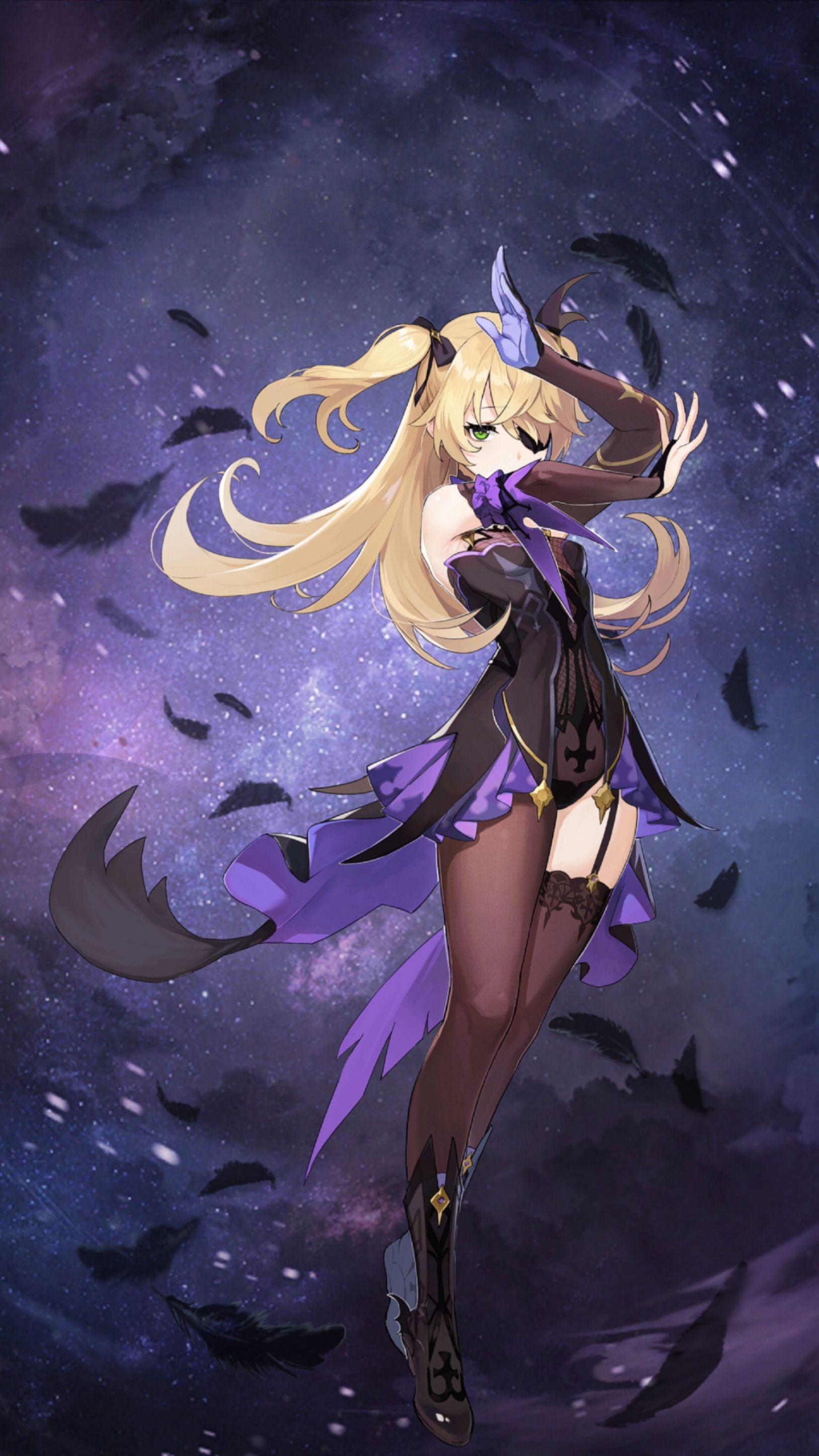 1629x2896 Fischl Phone Wallpaper : Genshin_Impact