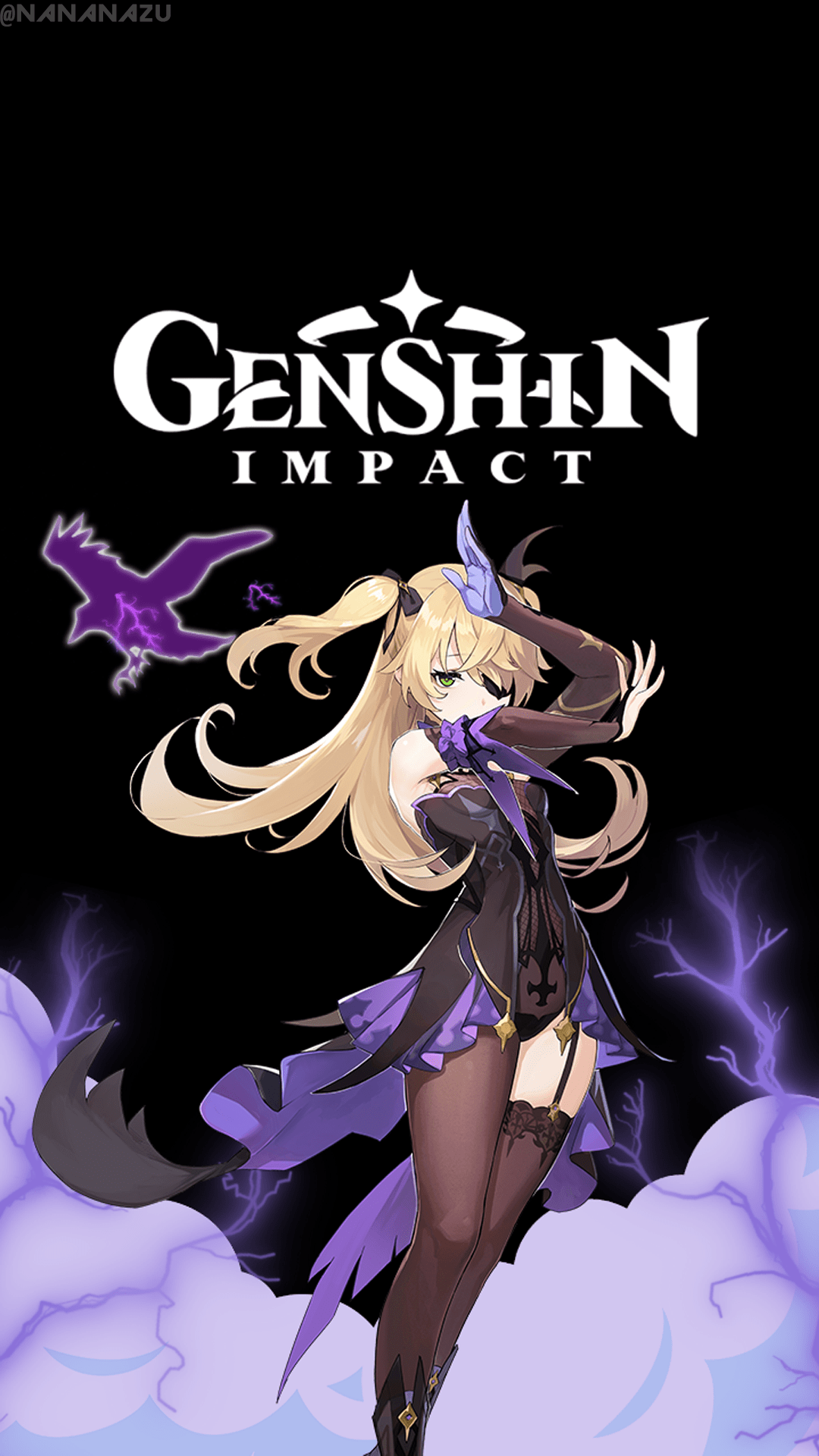 1080x1920 Fischl Genshin Impact Wallpaper