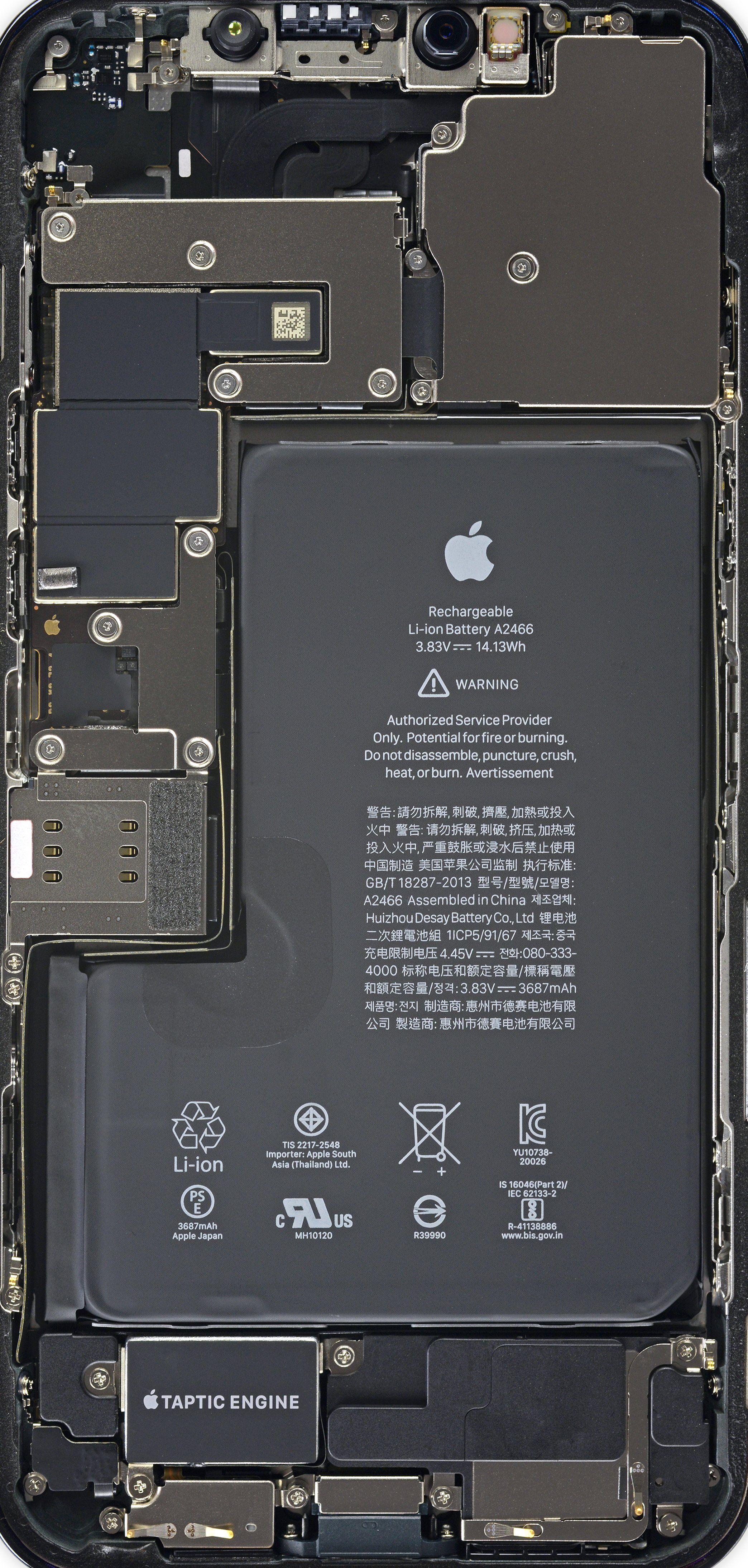 2088x4377 Teardown Wallpaper: iPhone 12 mini and iPhone 12 Pro Max