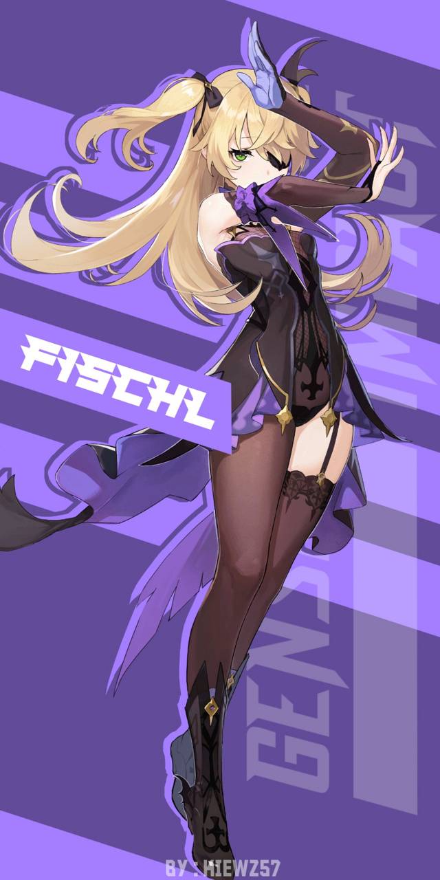 640x1280 Fischl genshin wallpaper