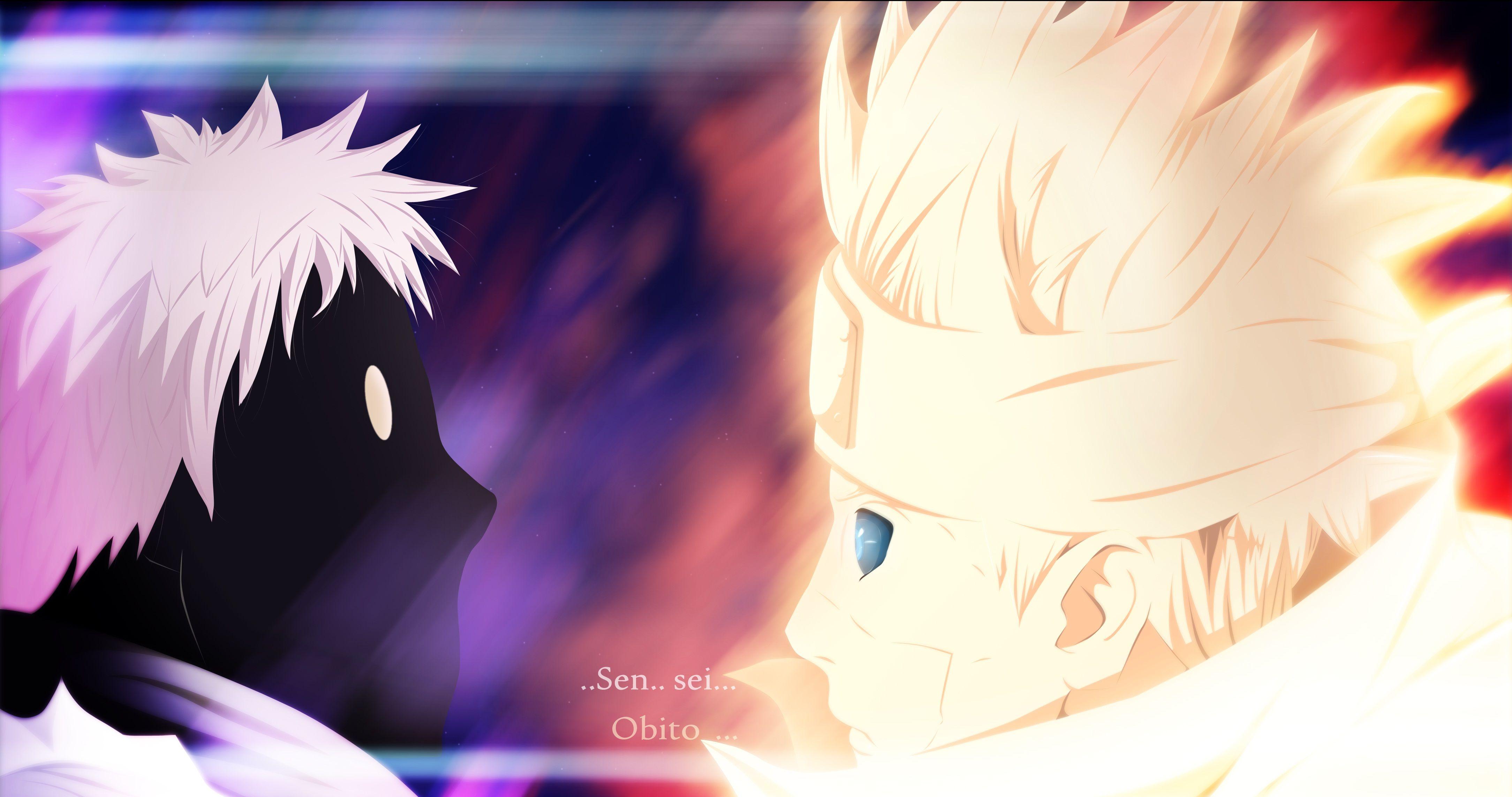 4336x2288 Minato Namikaze, Black Zetsu, Obito Uchiha wallpaper