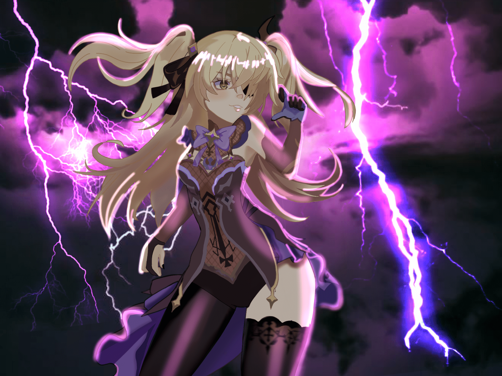 1600x1200 Fischl Genshin Impact Wallpaper