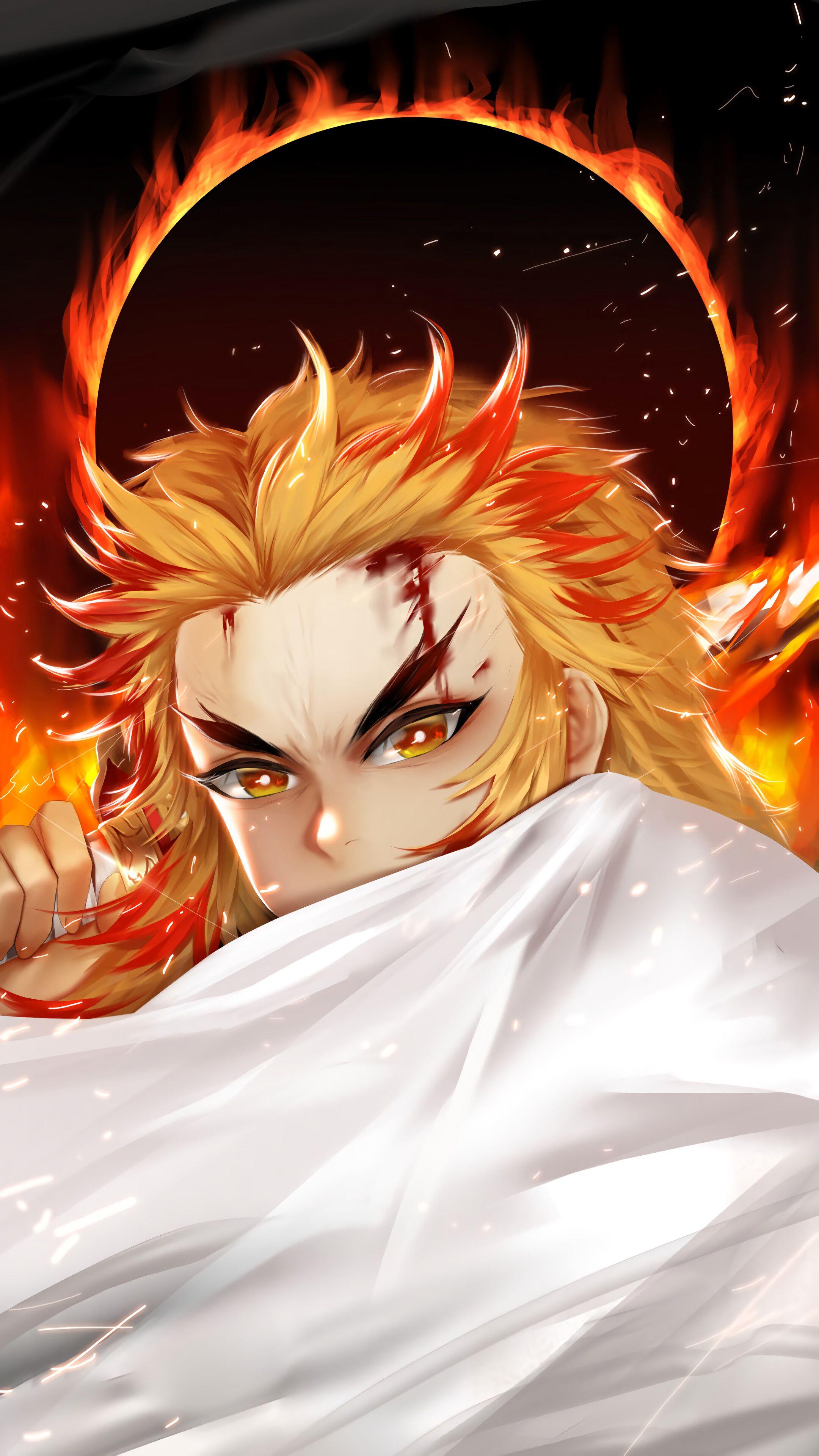 Demon Slayer Kyojuro Rengoku Flame Hashira HD 4K Wallpaper #8.2012