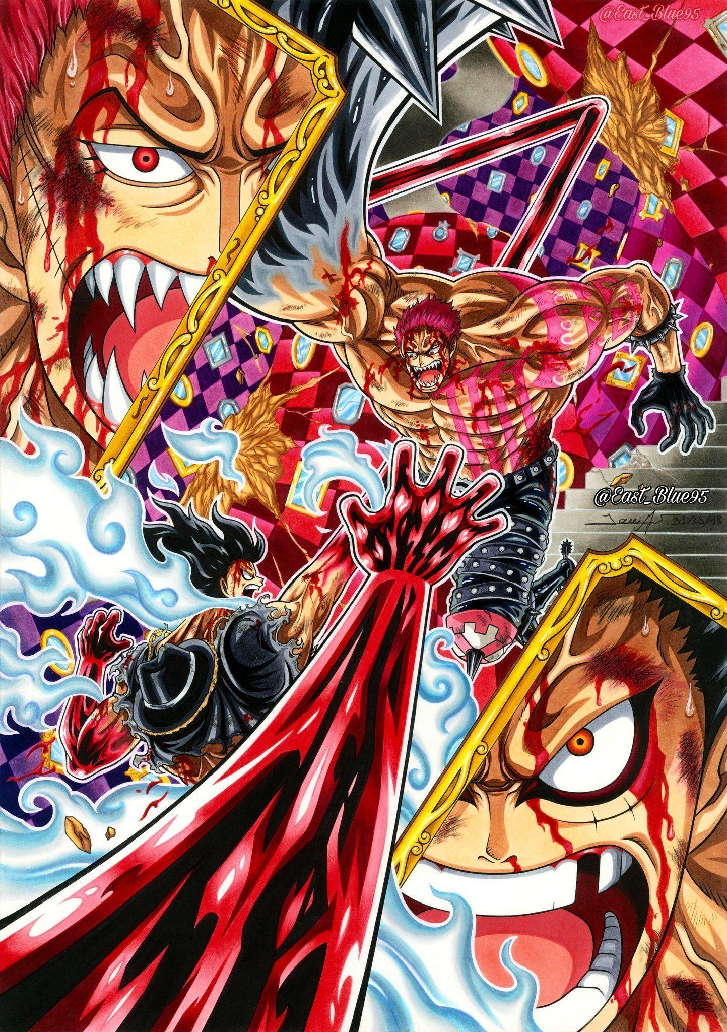 One Piece Luffy Vs Katakuri Wallpapers Top Free One Piece Luffy Vs Katakuri Backgrounds Wallpaperaccess