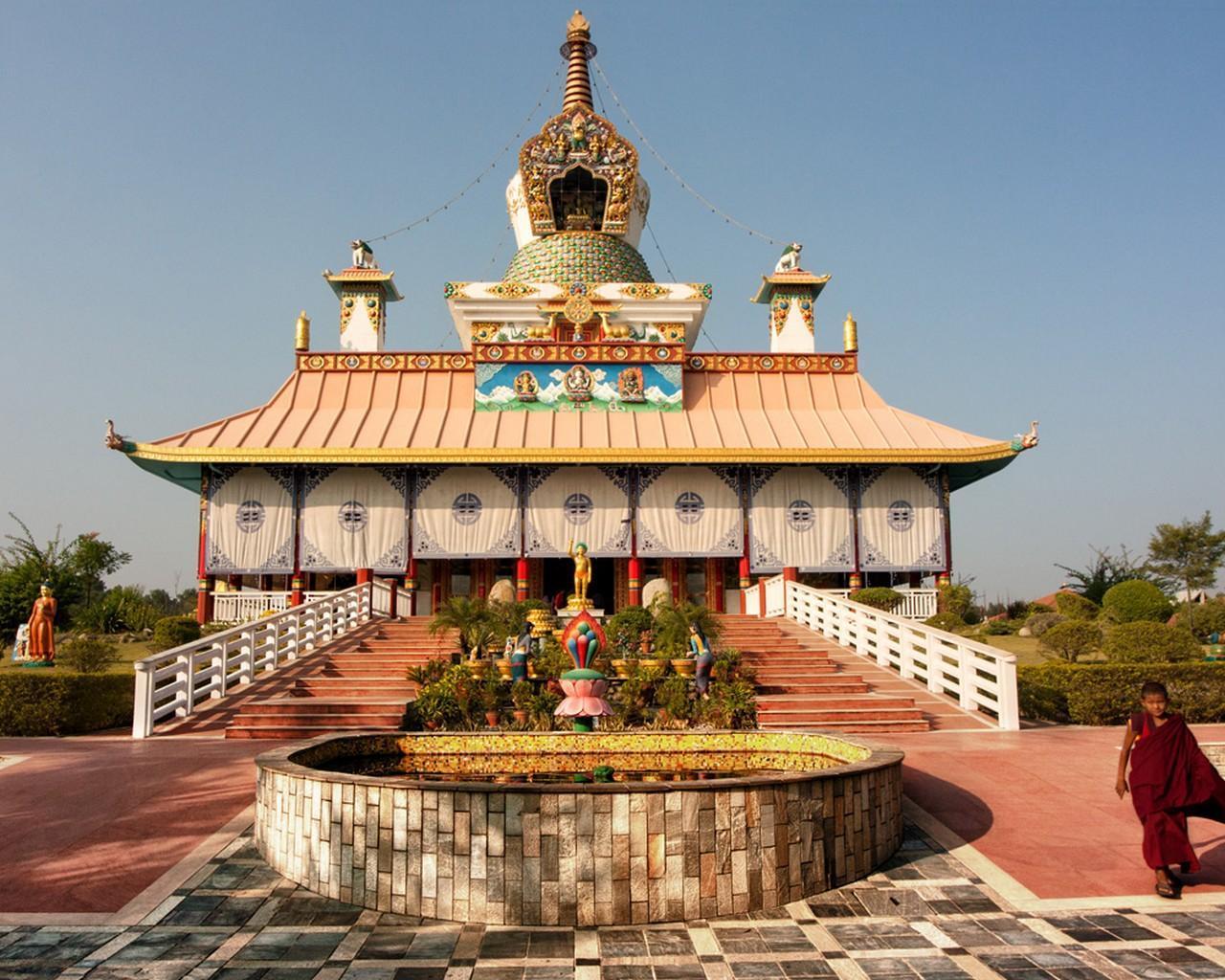 1280x1024 Lumbini Buddhism Wallpaper for Android