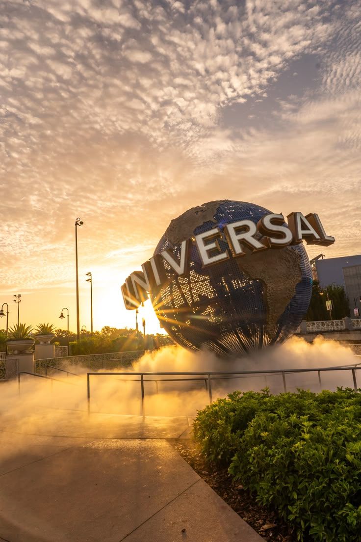 736x1104 Universal Orlando Resort Globe Sunrise