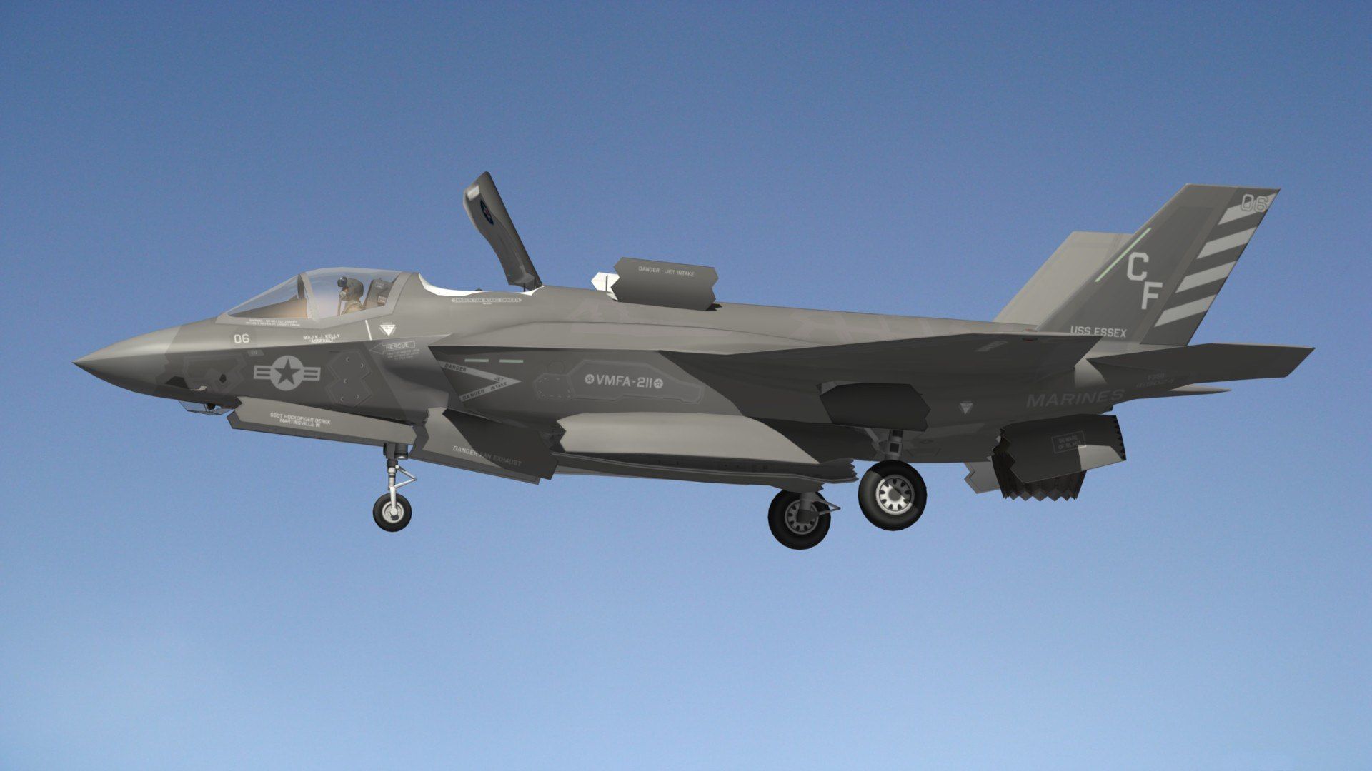 1920x1080 Lockheed Martin F 35B VTOL 3D Model