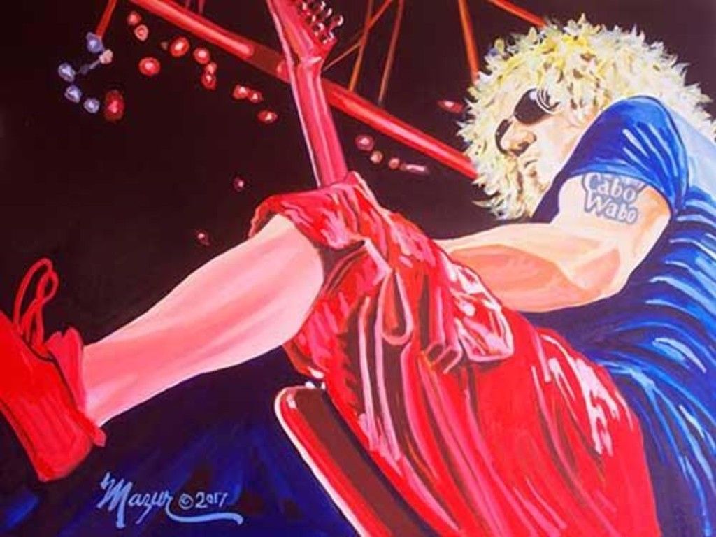 1024x768 Sammy Hagar Red Rocker by Ruby Mazur. Bill Wyland Galleries Lahaina LLC