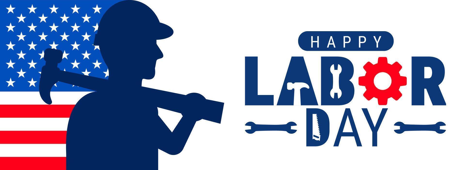 1920x703 Happy Labor Day background, banner, card