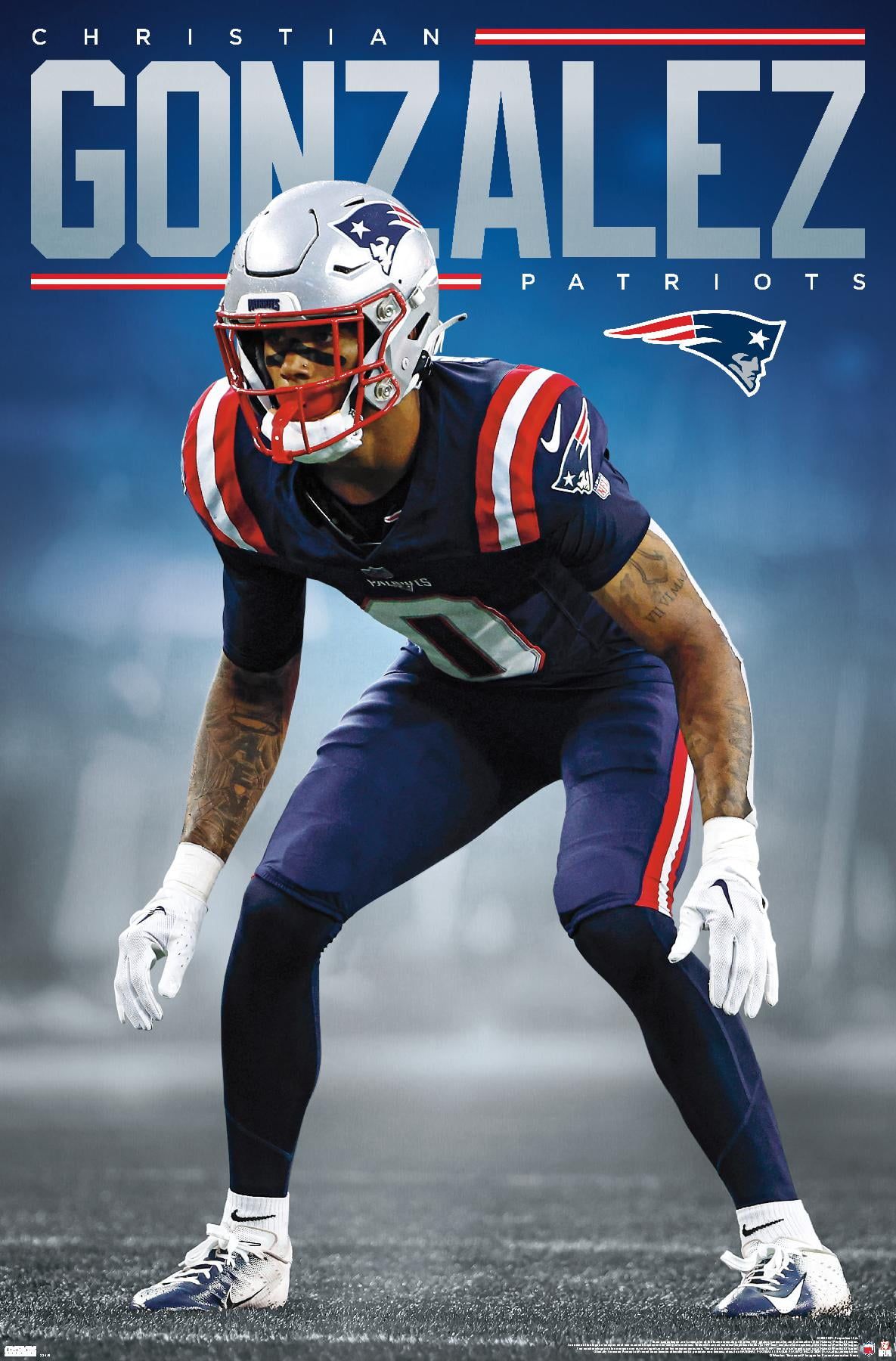 1185x1800 NFL New England Patriots Gonzalez 24 Wall Poster, 22.375 x 34