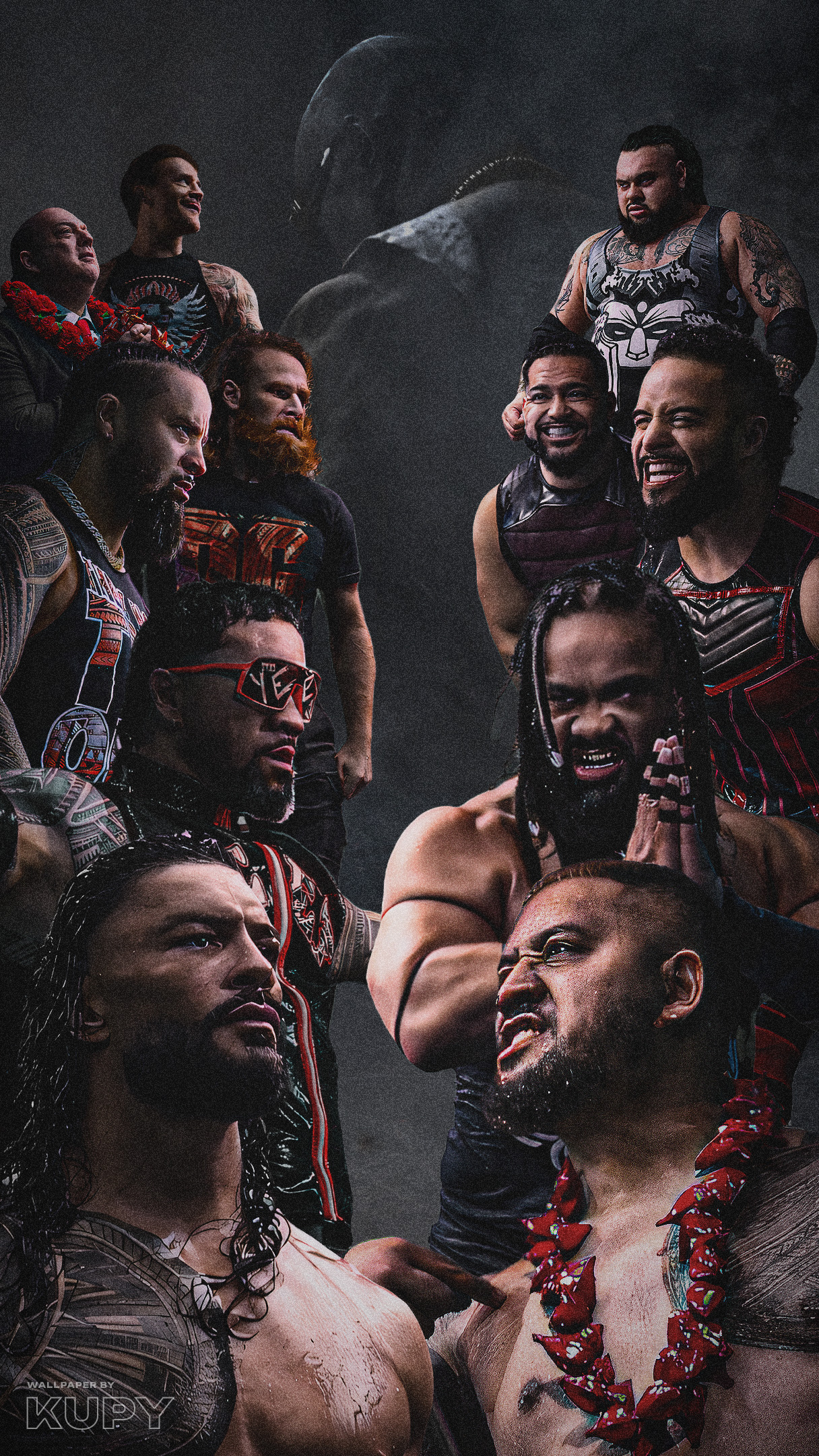 1216x2160 NEW Bloodline Civil War WWE Wallpaper! Wrestling Wallpaper