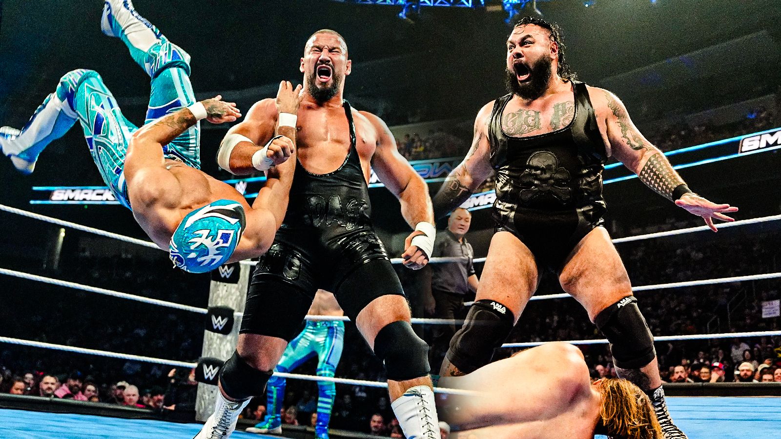 1600x900 THE VISION'S BRON BREAKKER AND BRONSON REED DECIMATE FRAXIOM ON WWE SMACKDOWN