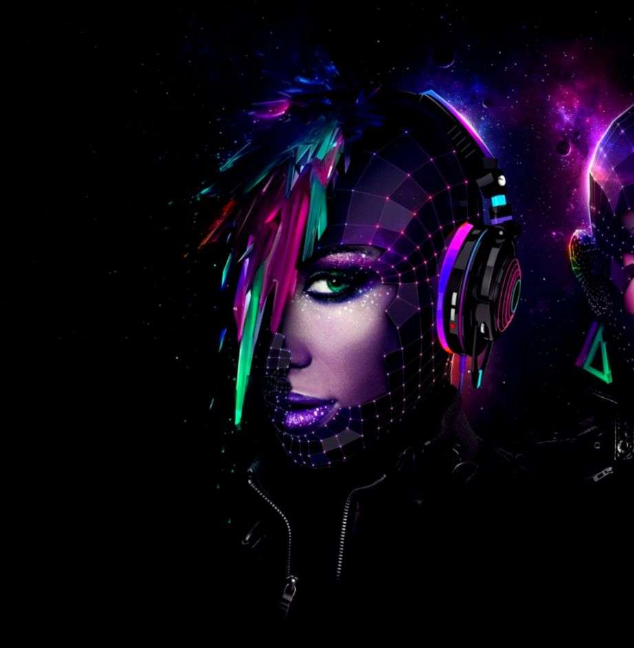 921x942 Space Jesus Dj Wallpaper