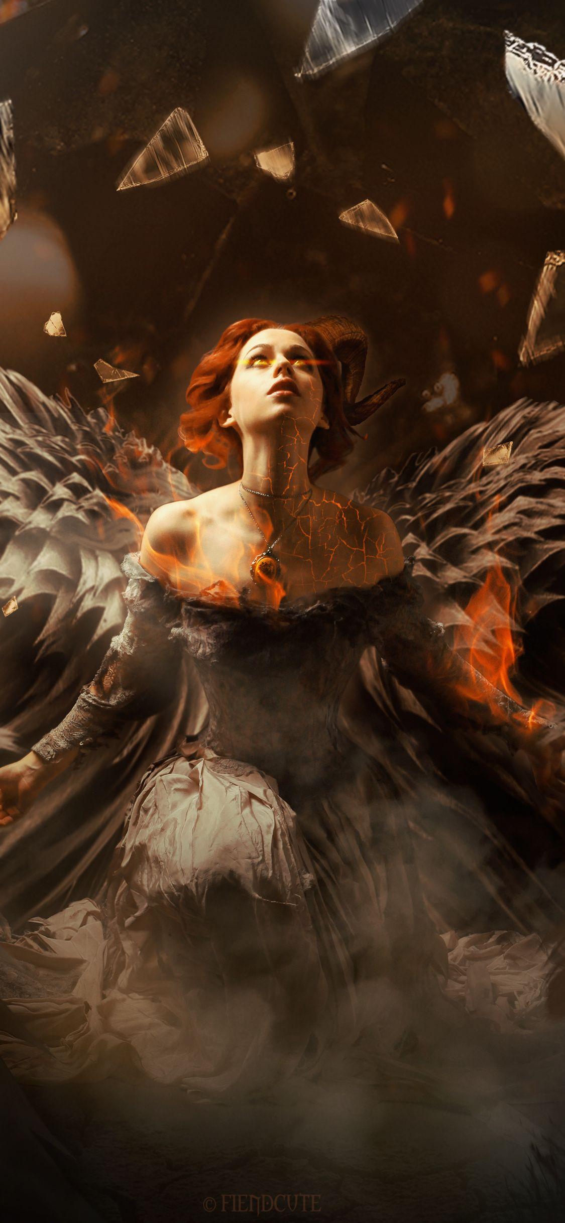 1125x2436 Fallen Angel 4k iPhone XS, iPhone iPhone X HD 4k Wallpaper, Image, Background, Photo and Picture